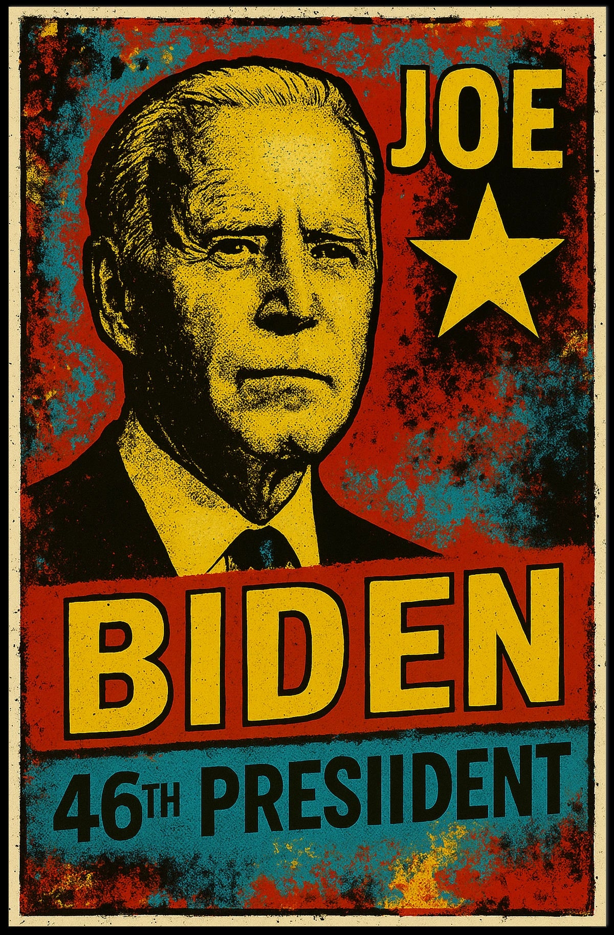 Joe Biden 46th President of the United States Graffiti Pop Art Poster