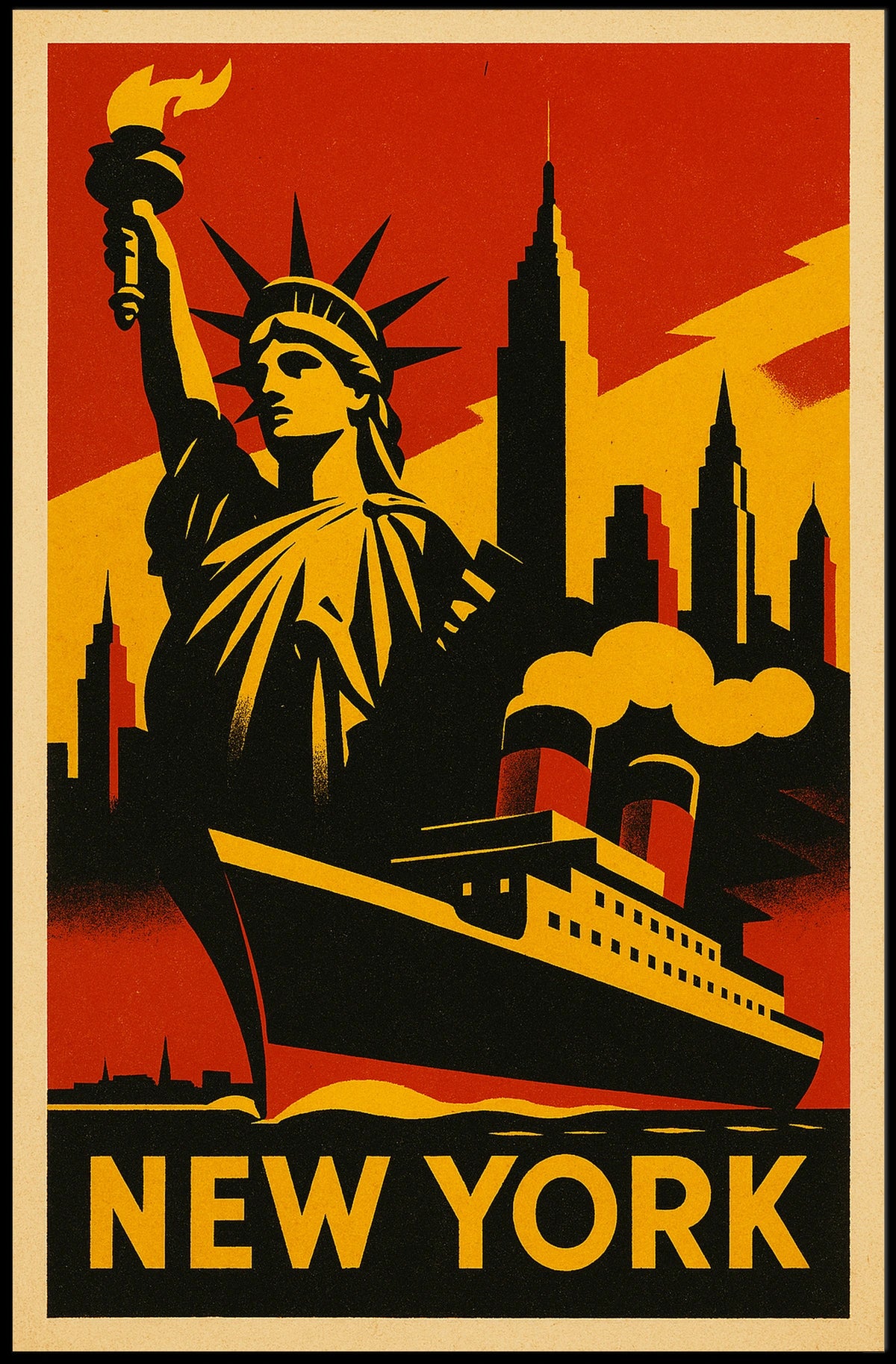 New York City Iconic Landmarks Poster