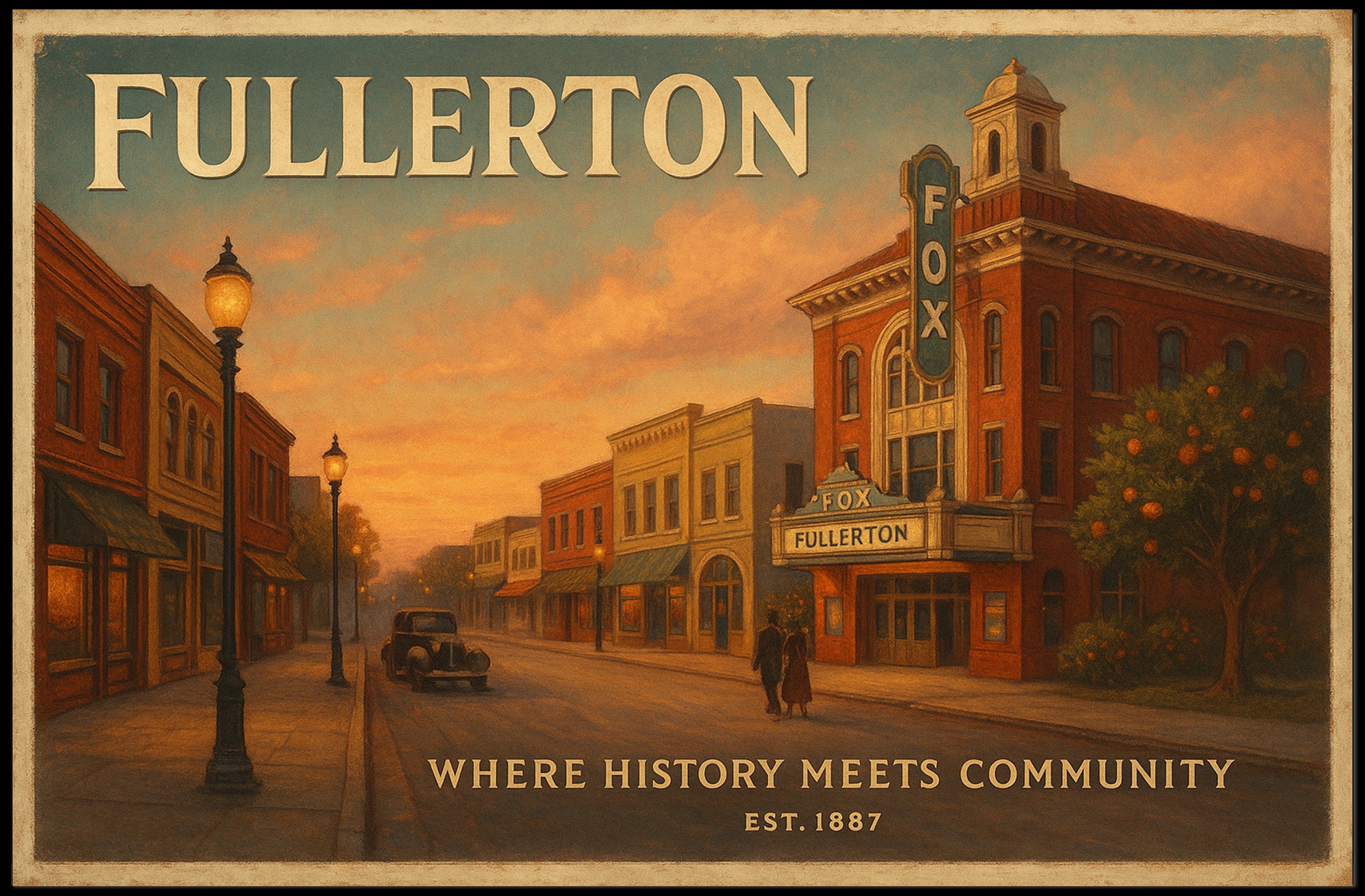 Fullerton History Community Travel Poster