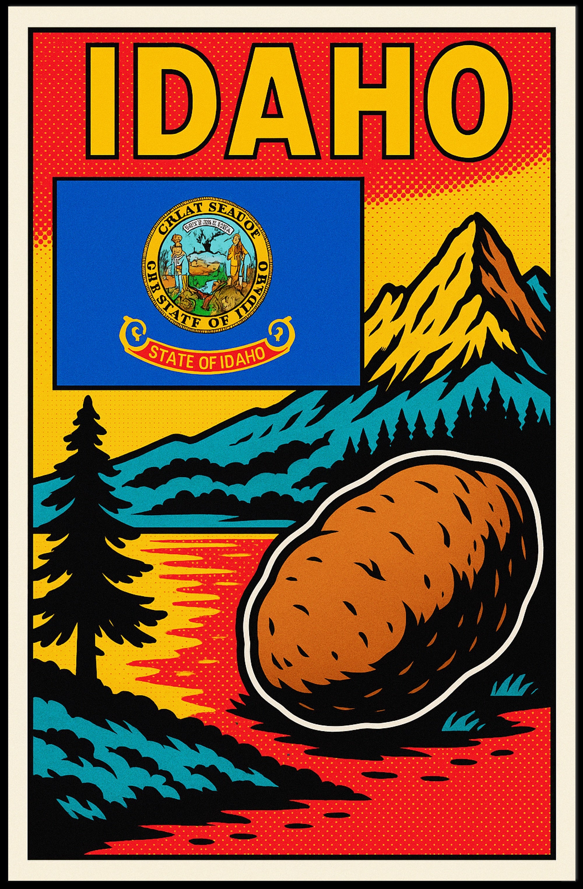 Idaho The Gem State Poster PosterGoat