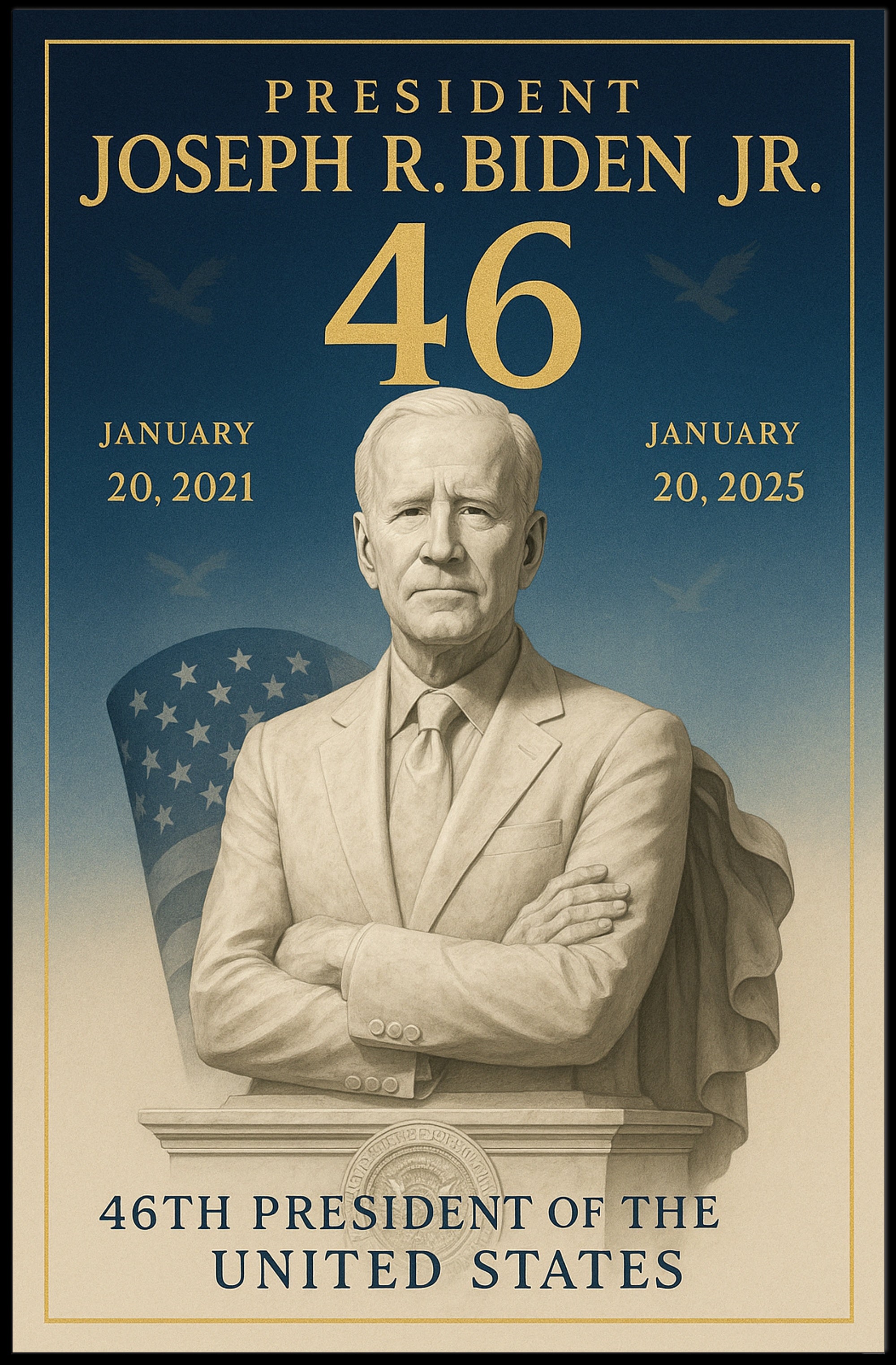 Joseph R. Biden Jr. 46th President Poster PosterGoat