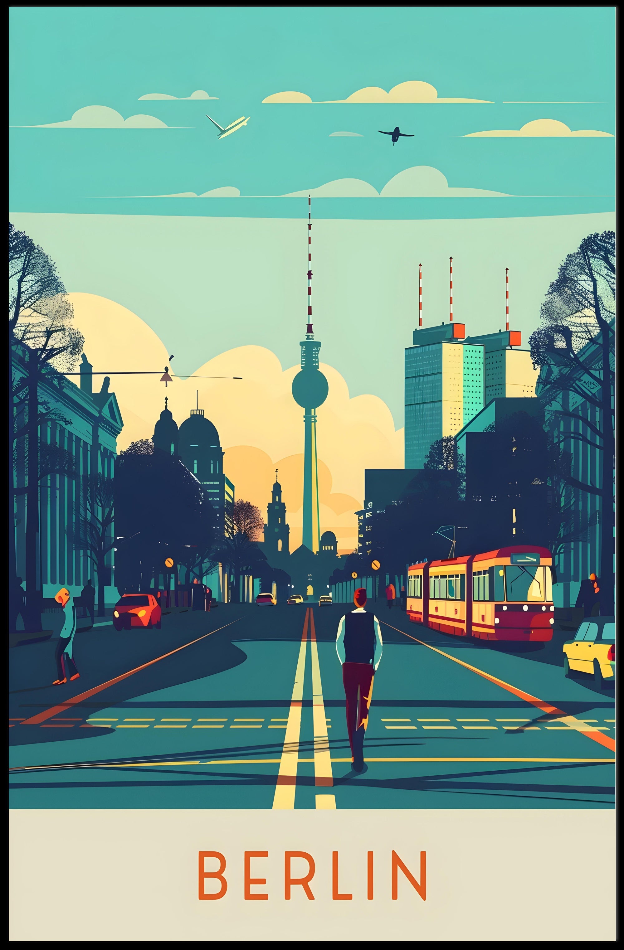 Vibrant Berlin Cityscape Poster