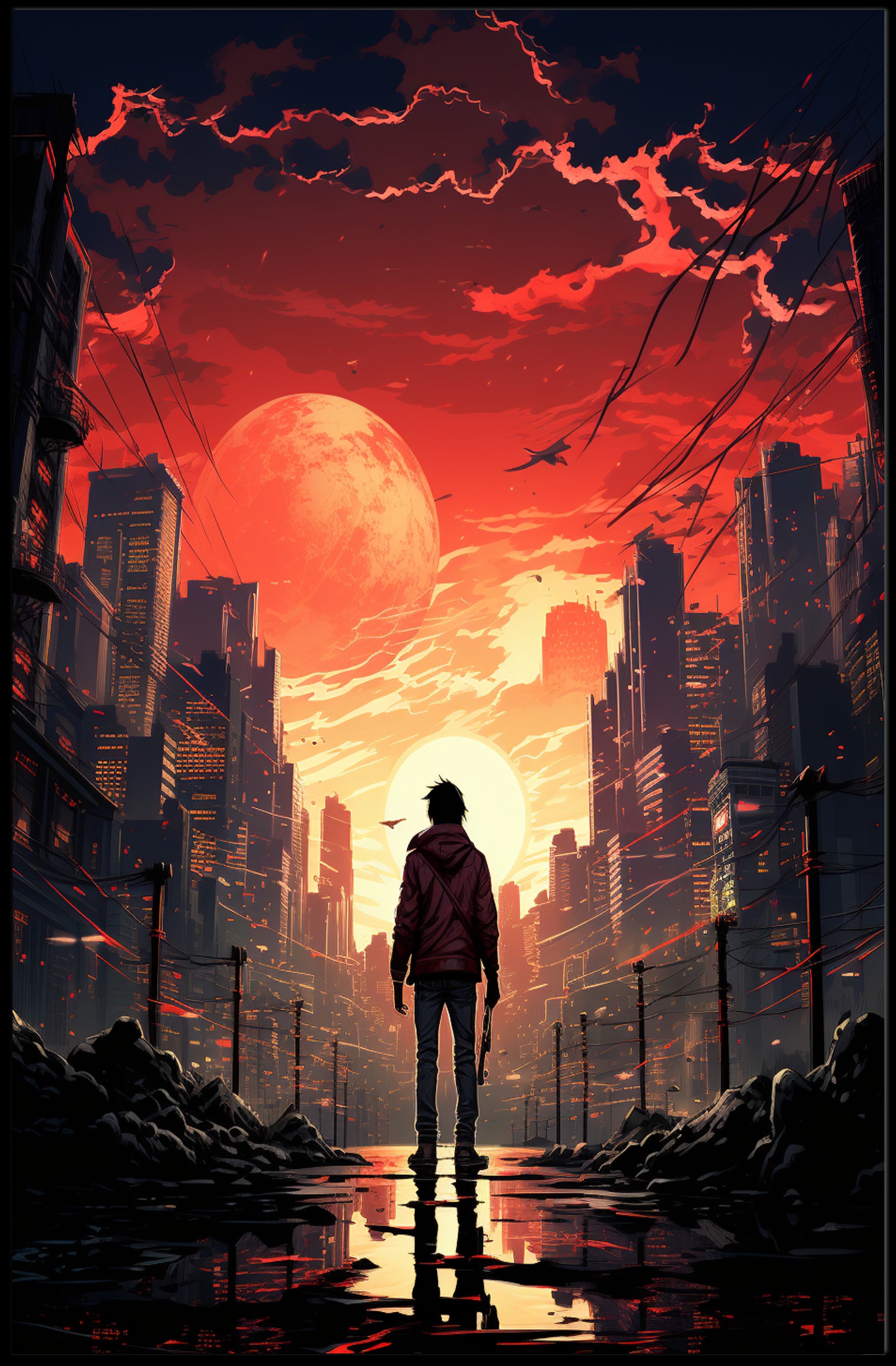 Dystopian Sunset Poster
