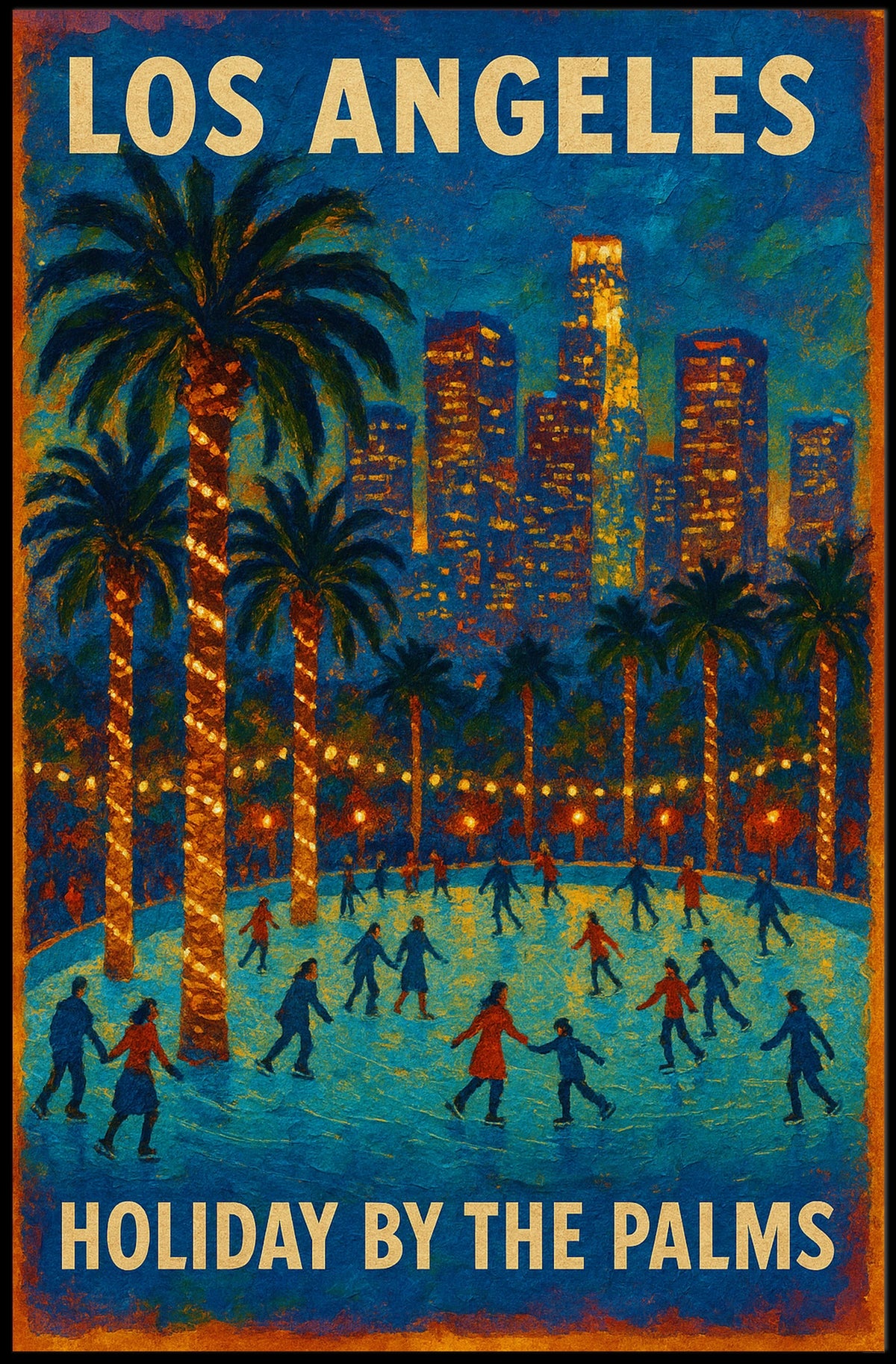Los Angeles Holiday by the Palms Poster
