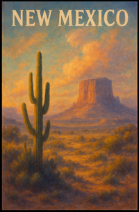 New Mexico Desert Landscape Poster