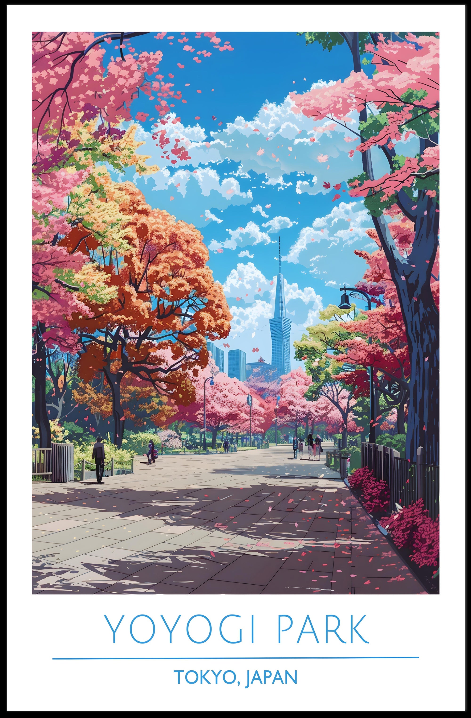 Yoyogi Park in Spring Poster