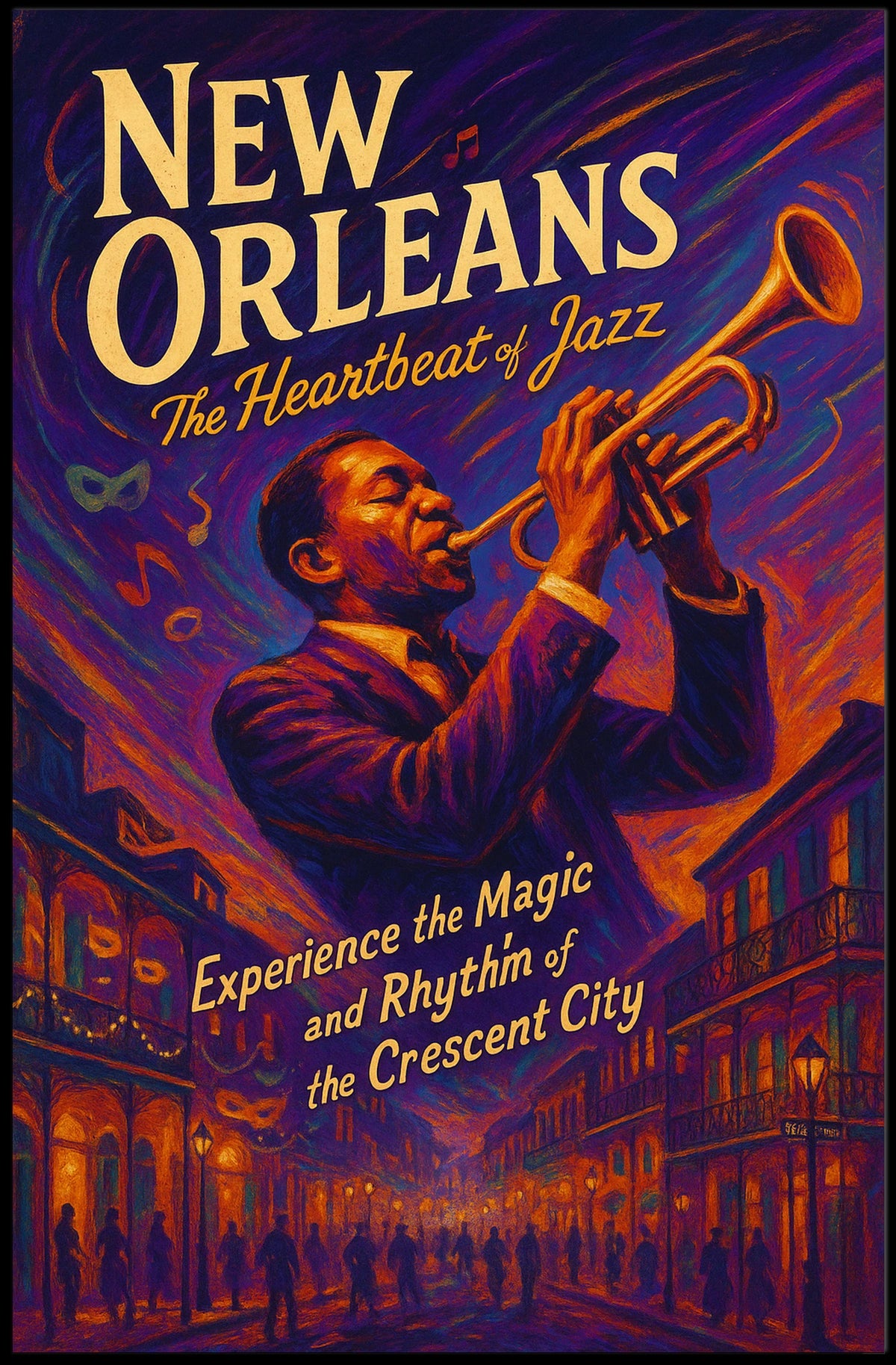New Orleans The Heartbeat Of Jazz Poster