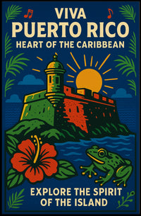 Viva Puerto Rico Heart of the Caribbean Poster PosterGoat