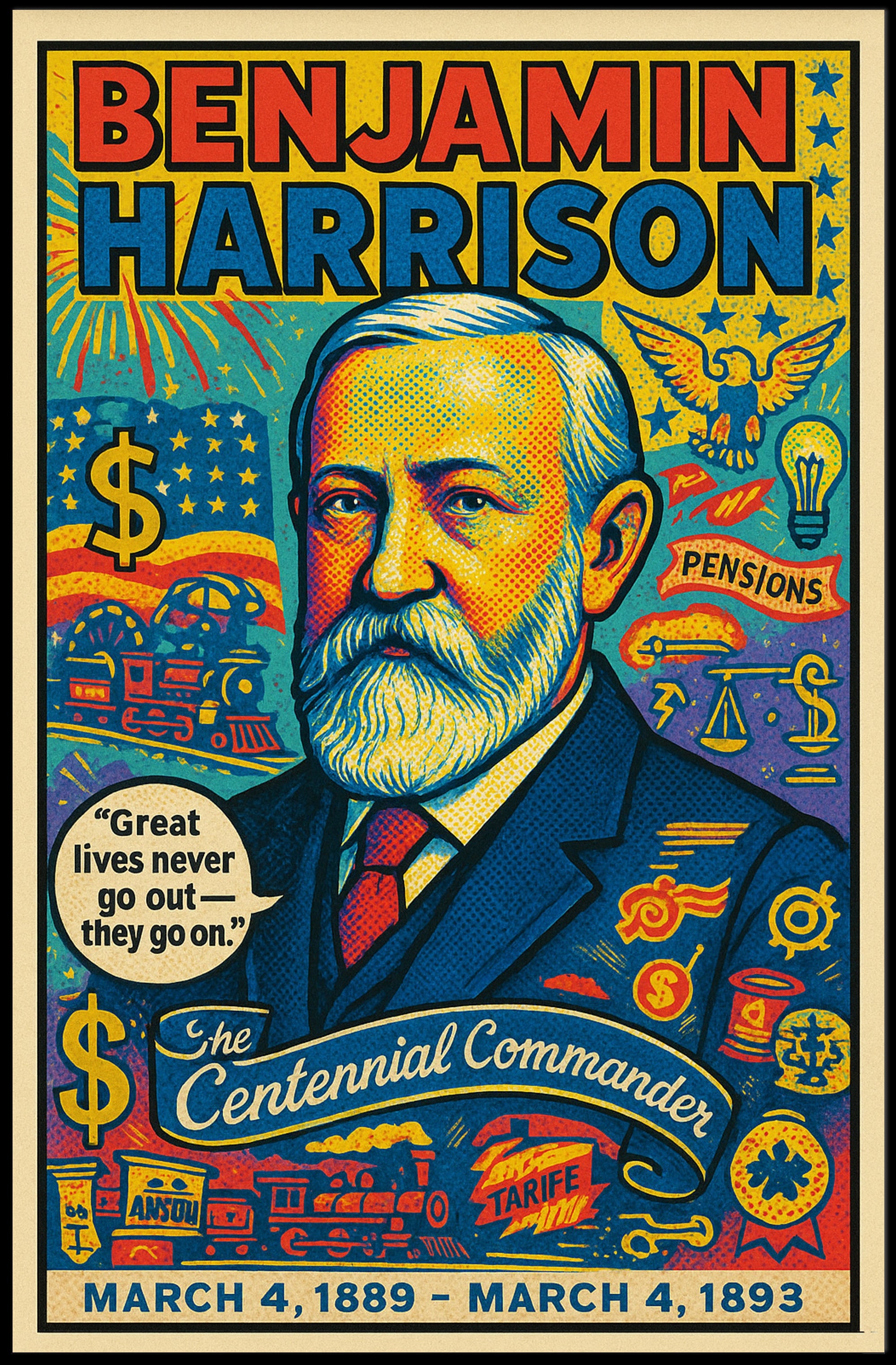Benjamin Harrison 23rd President Poster PosterGoat