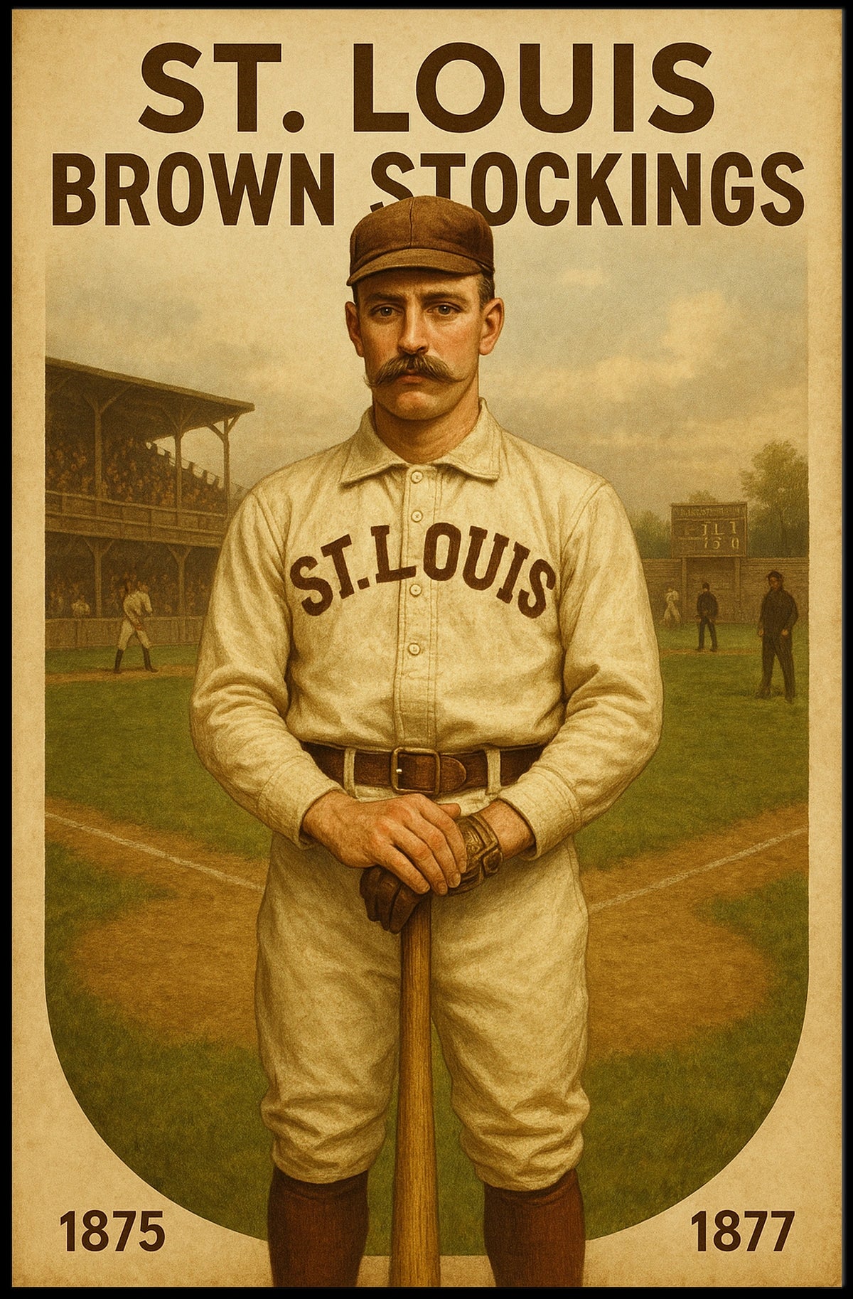 St. Louis Brown Stockings Baseball Poster