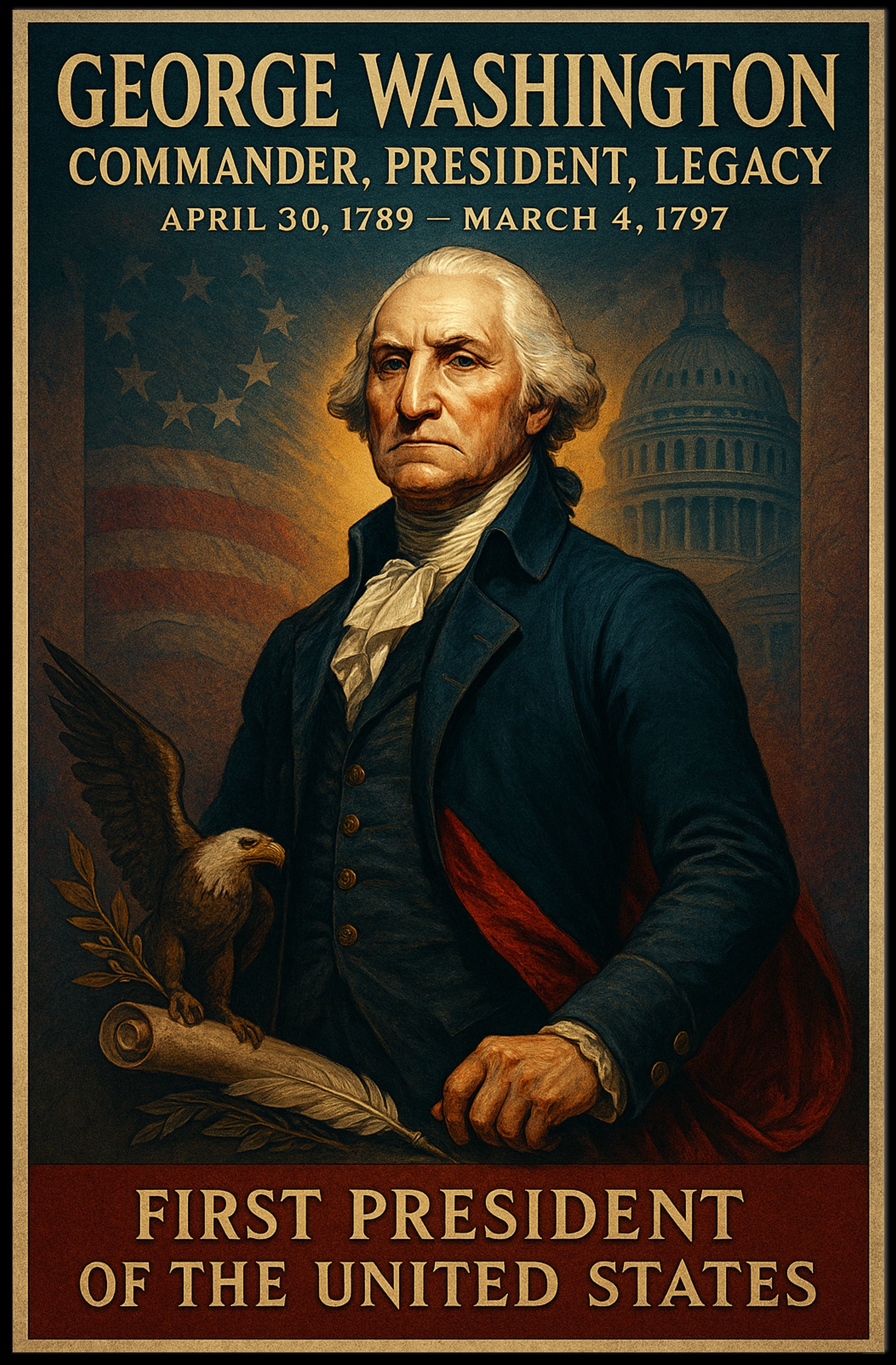 George Washington 1st President Poster PosterGoat