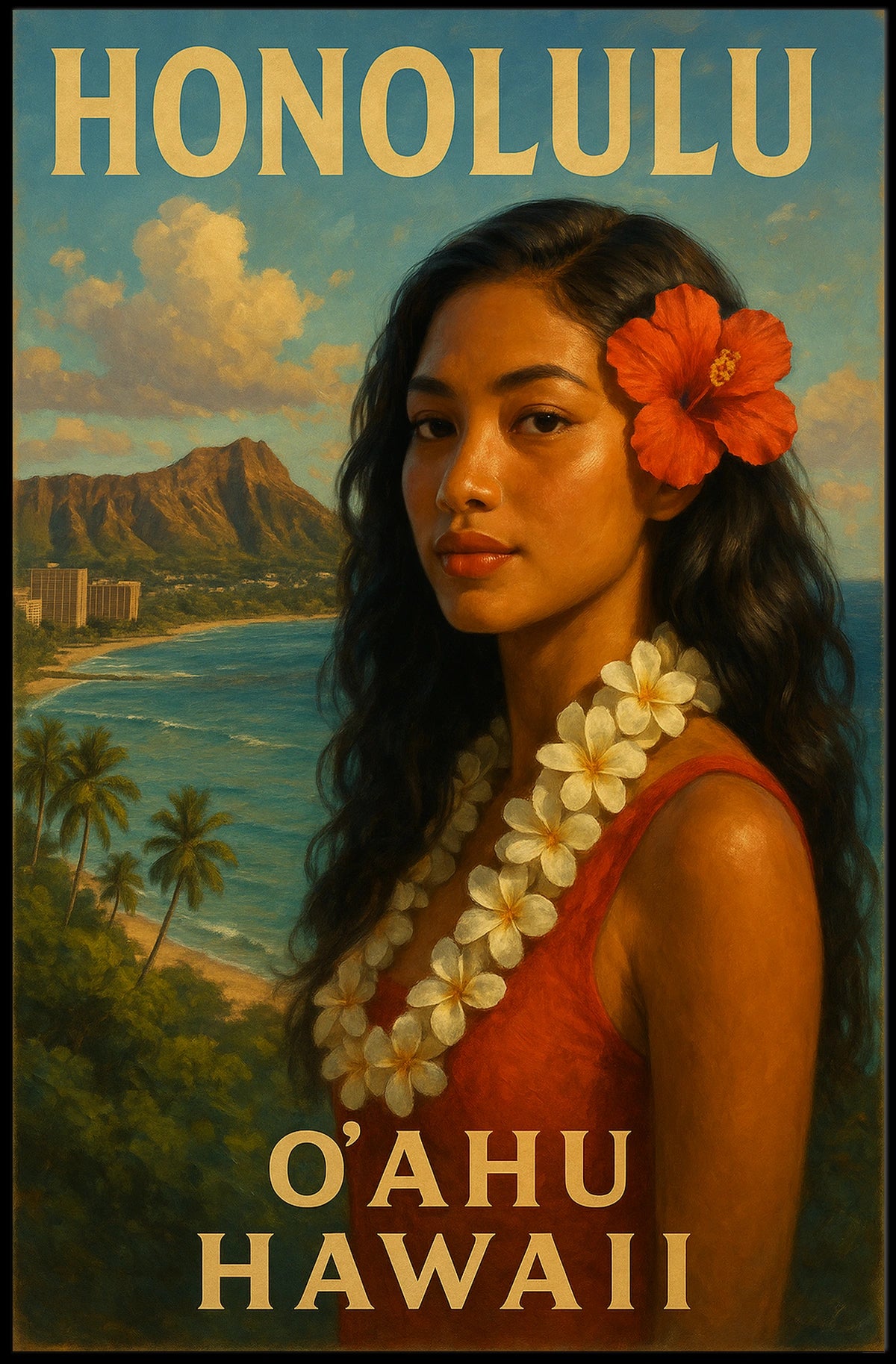 Honolulu Oahu, Hawaii Poster