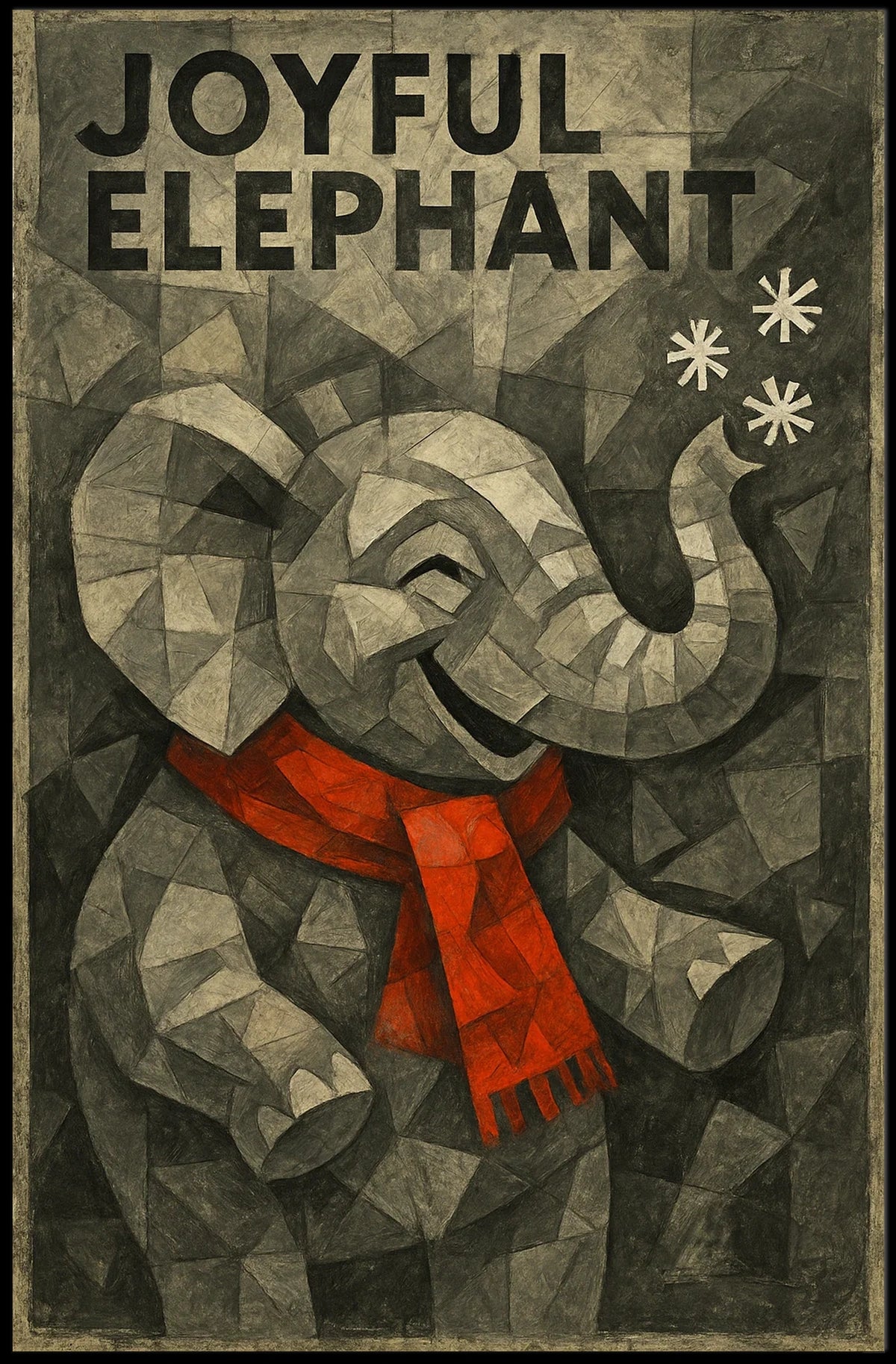 Joyful Elephant Poster
