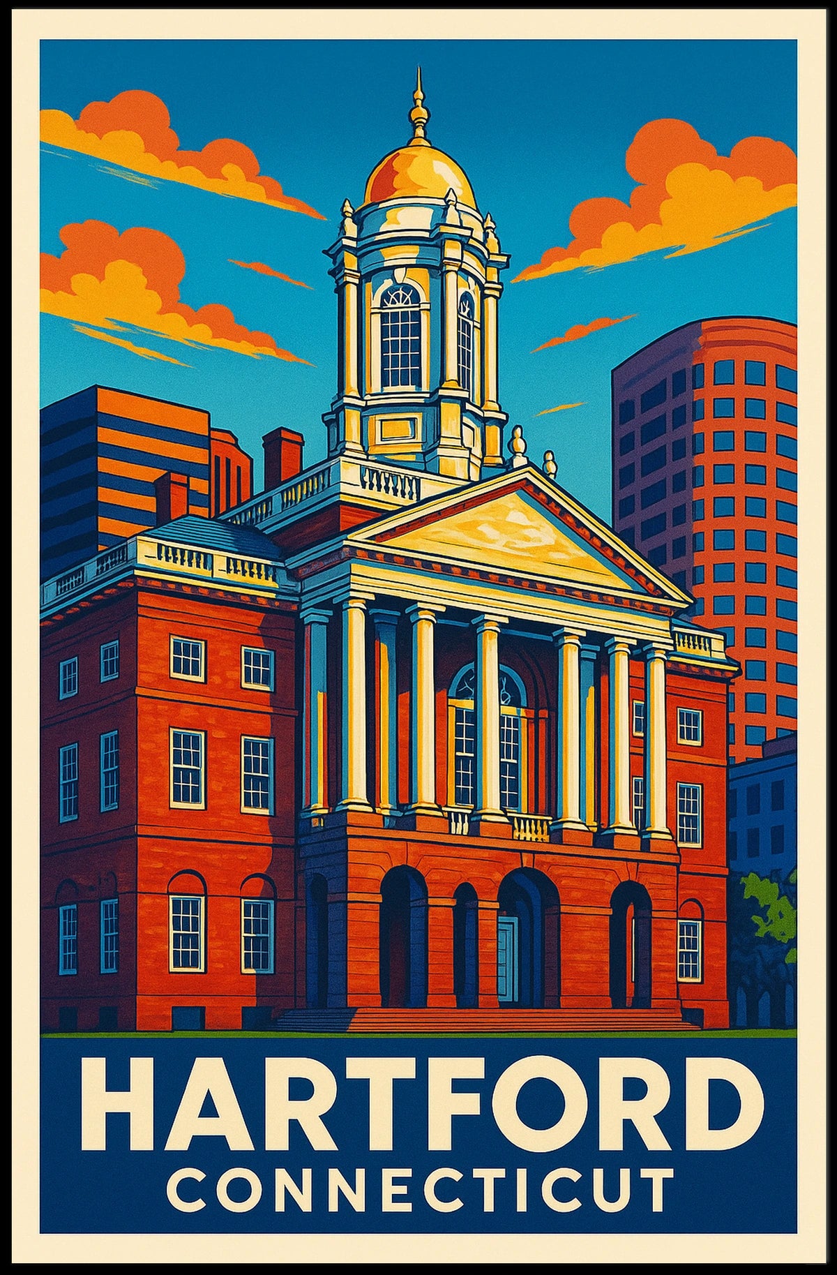 Hartford, Connecticut Architectural Heritage Poster