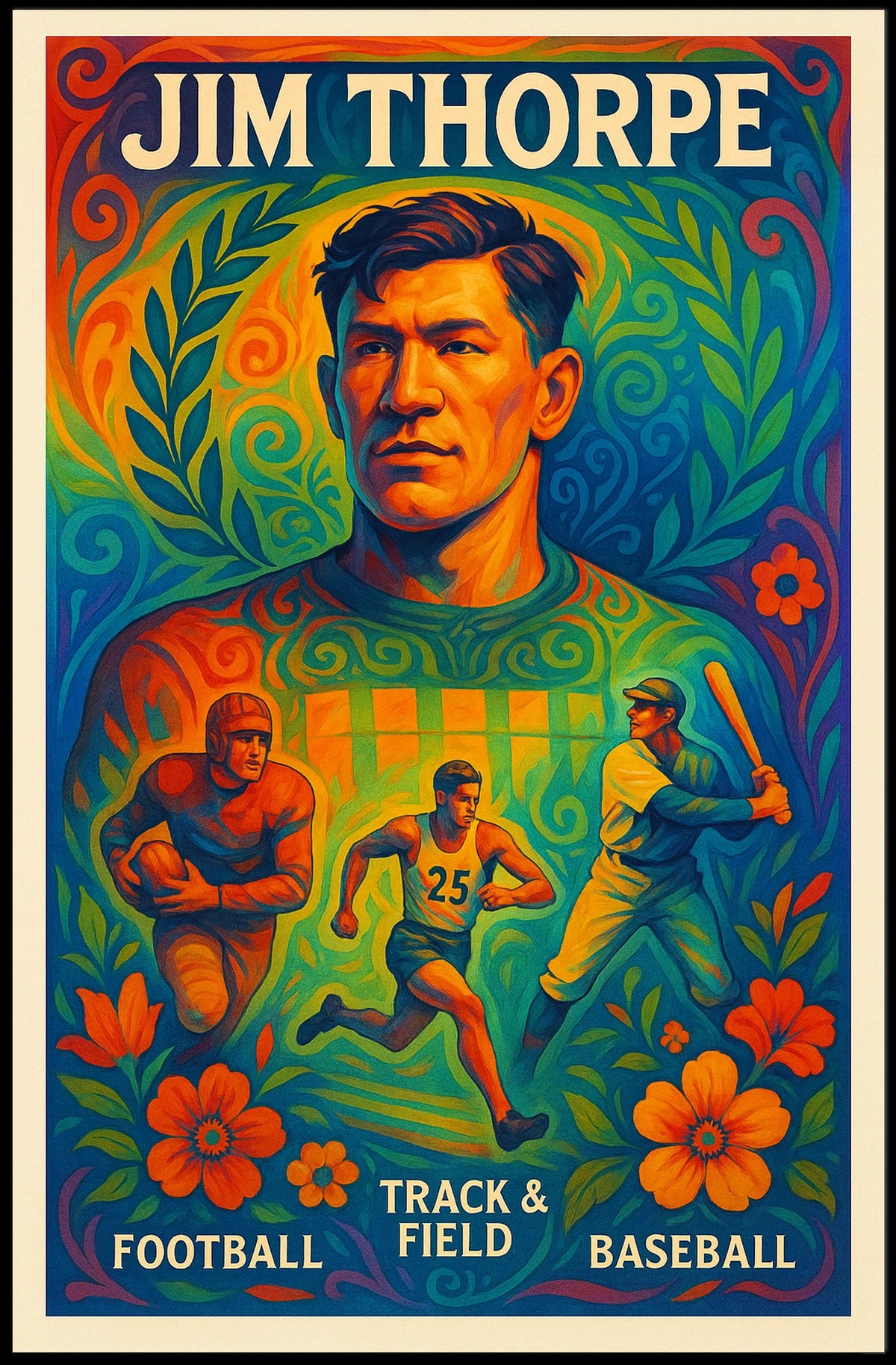 Celebrating Jim Thorpe Multisport Legend Poster