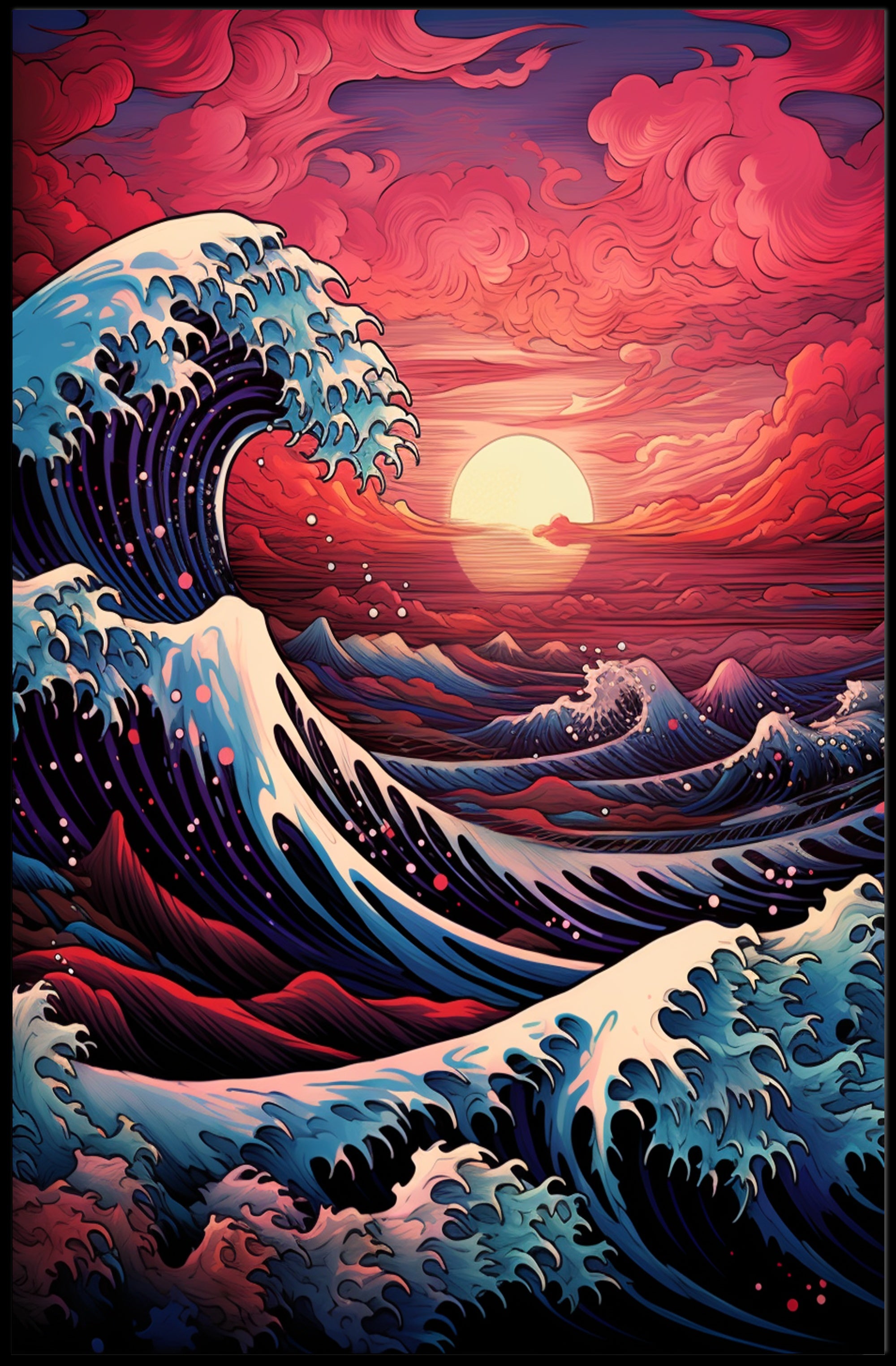 Waves Of Color Poster PosterGoat