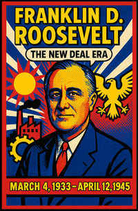 Franklin D. Roosevelt The New Deal Era Poster PosterGoat