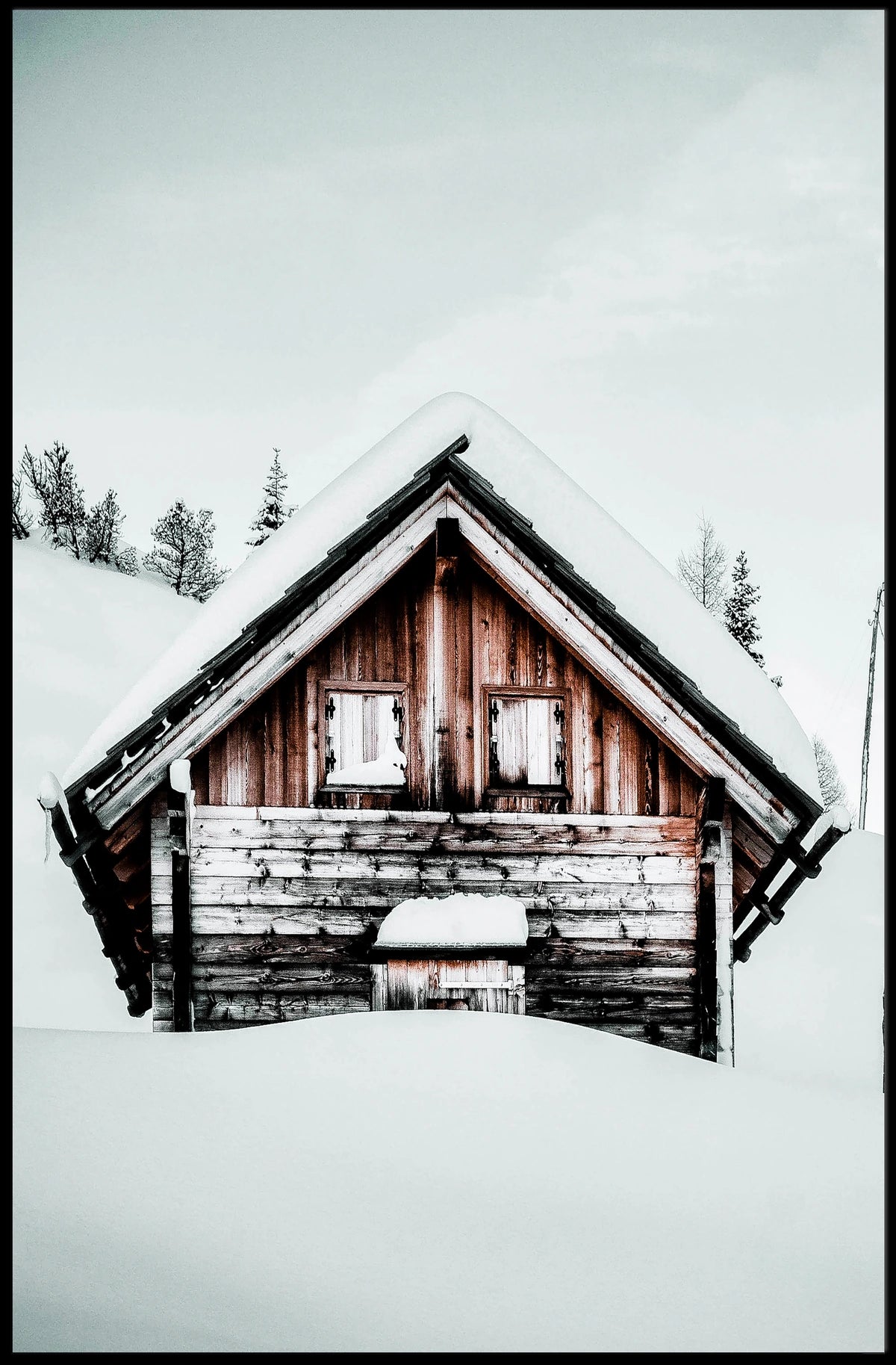 Winter Cabin Serenity Poster