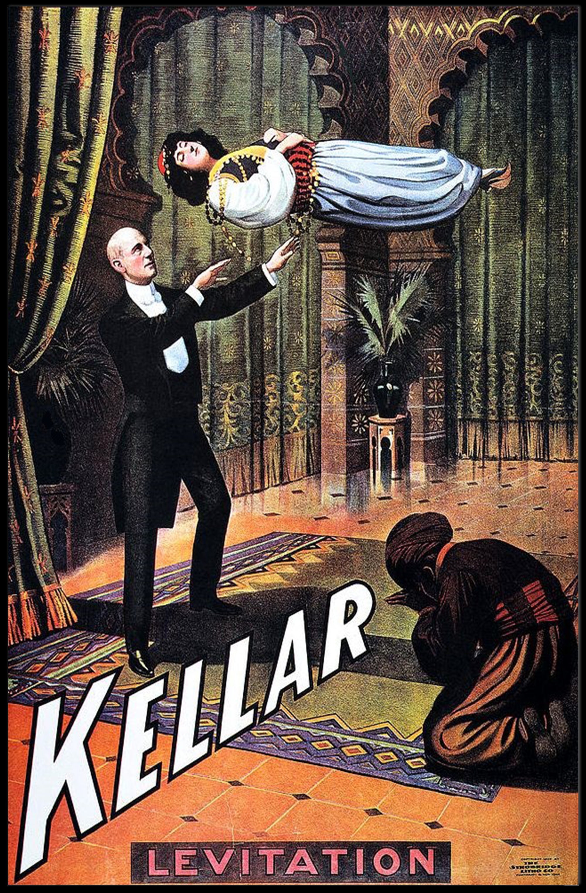 Kellar Magical Levitation Vintage Illusion Cultural Poster