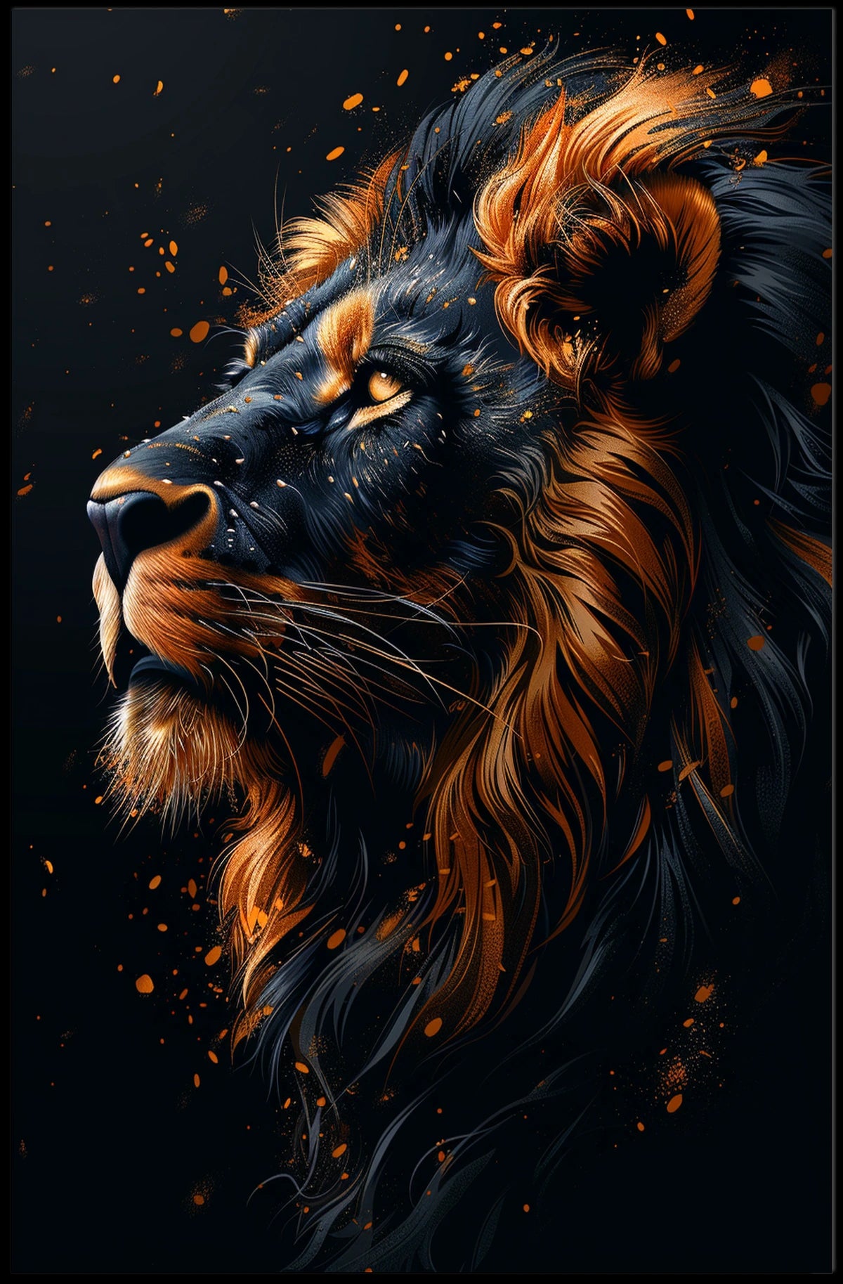 Majestic Lion Portrait Poster