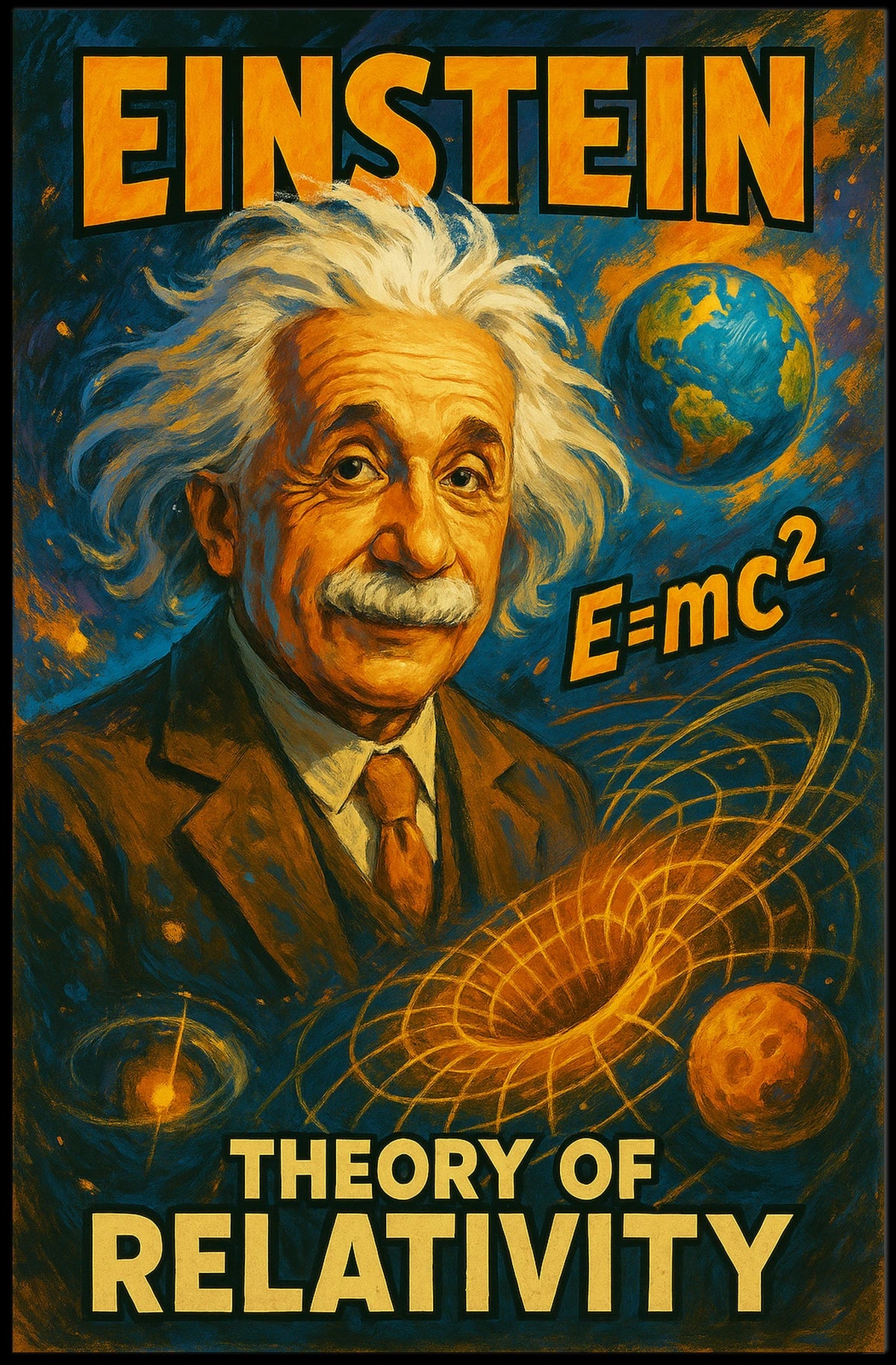Einstein Relativity Vintage Science Student Poster