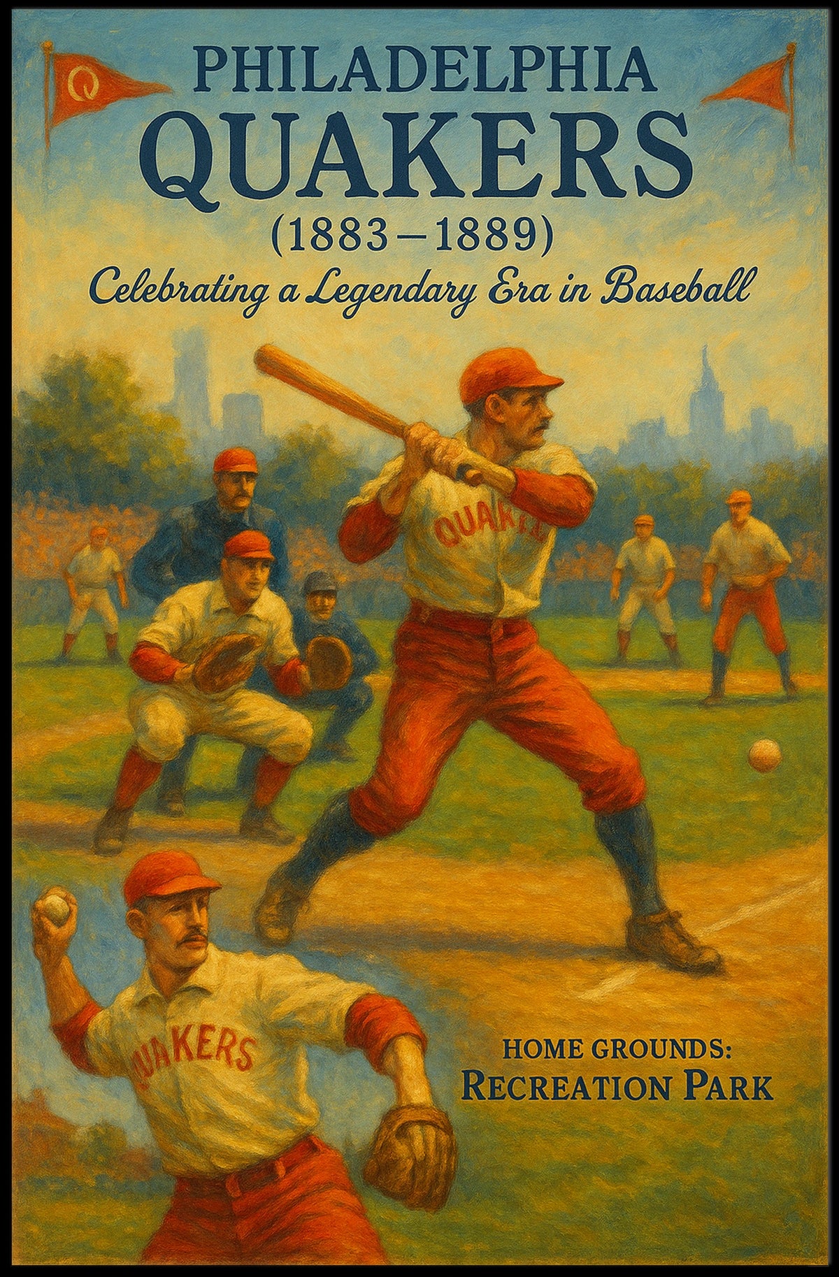 Philadelphia Quakers Celebrating A Poster