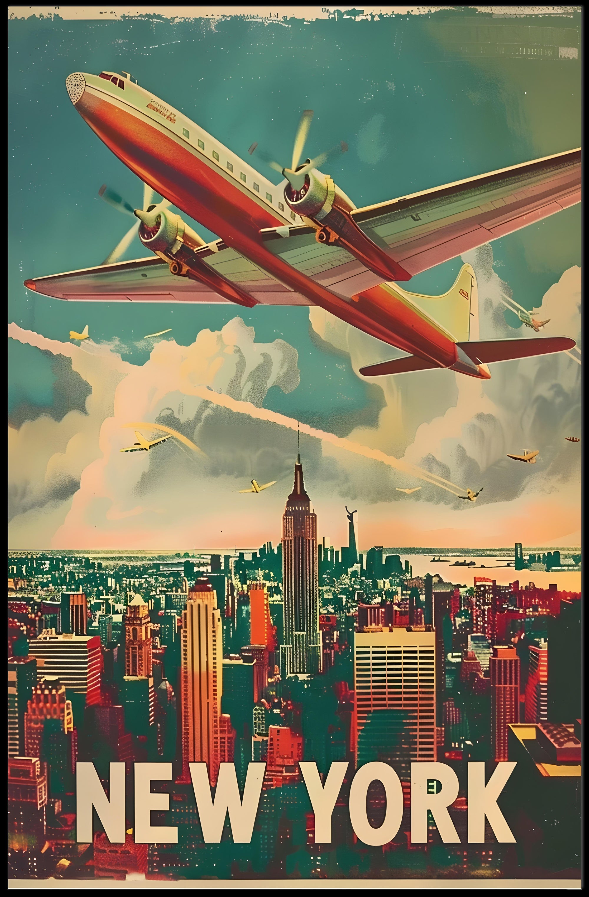 Vintage New York Aviation Poster