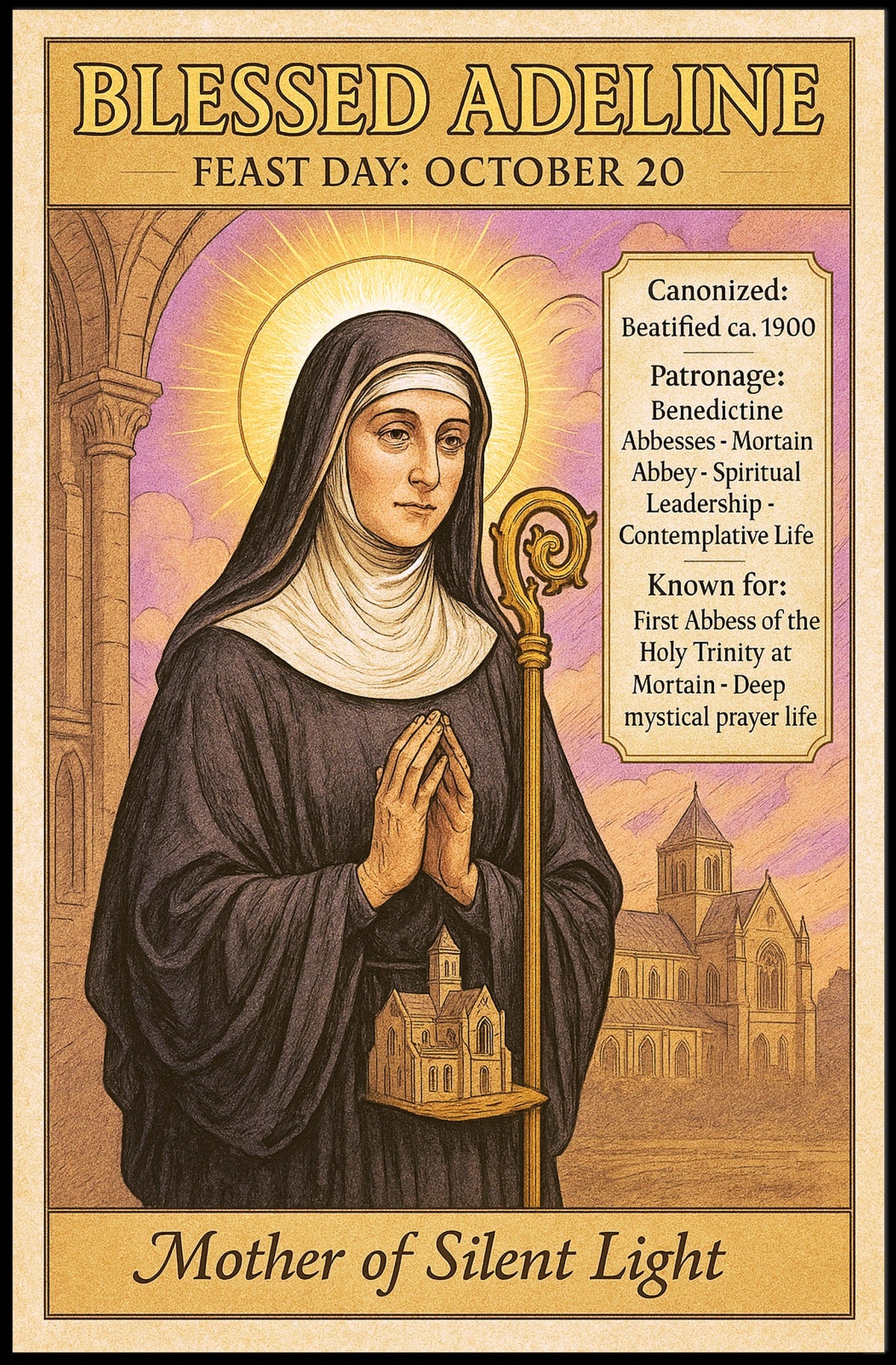 Blessed Adeline Mother of Silent Light Poster
