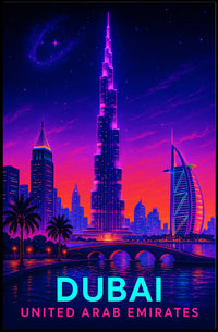 Dubai Skyline United Arab Emirates Poster PosterGoat