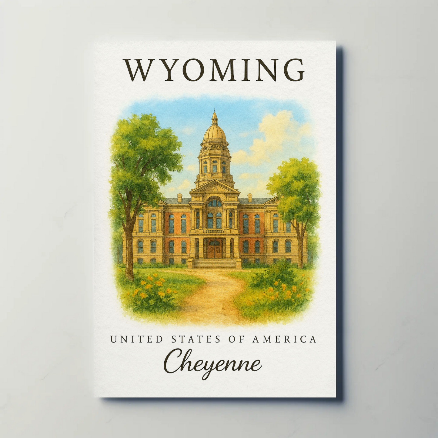 Wyoming, Cheyenne Signature Series Vintage Travel Poster