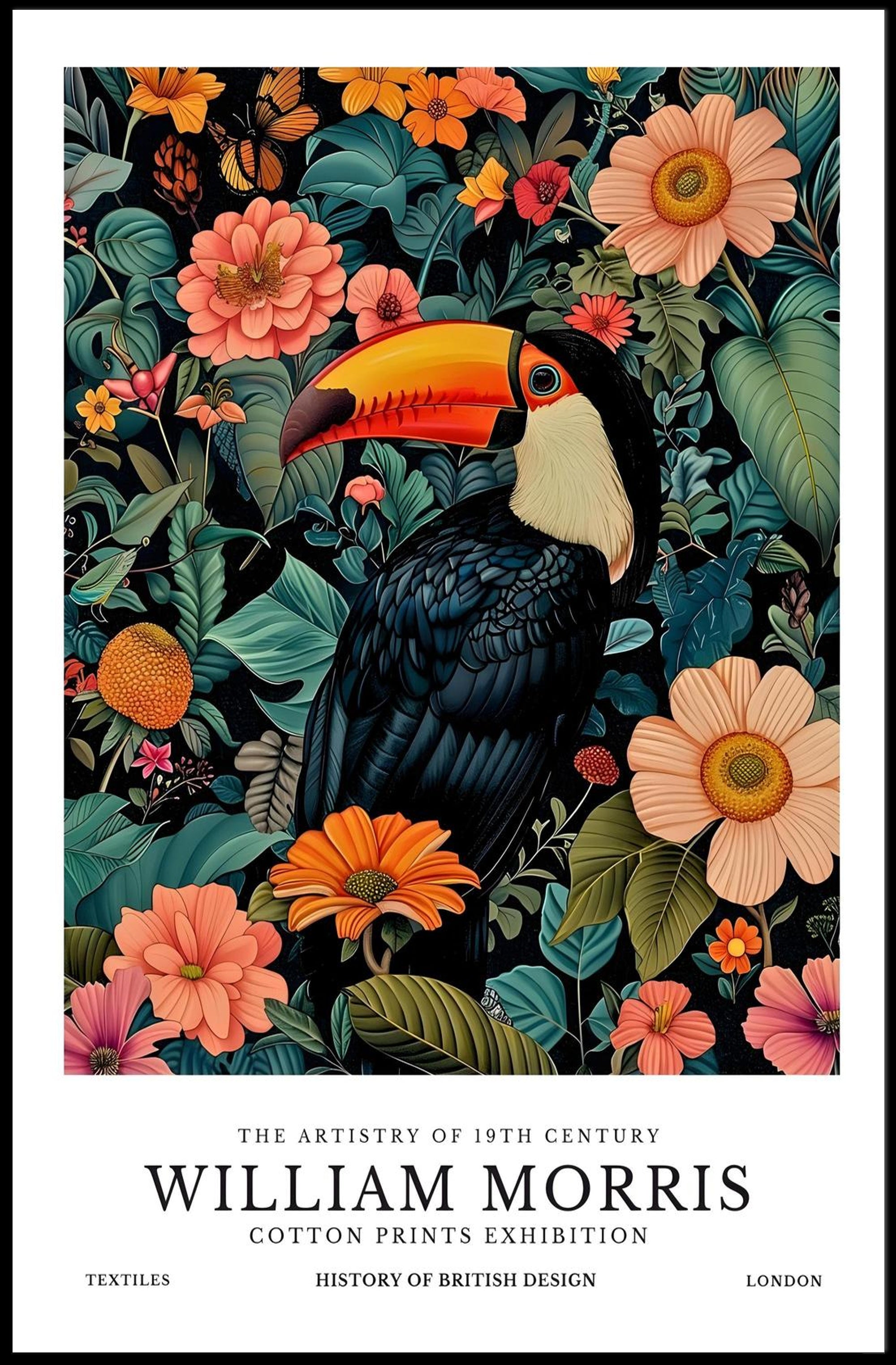 The Artistry of Nature: Vibrant Exotic Toucan Artistic Poster