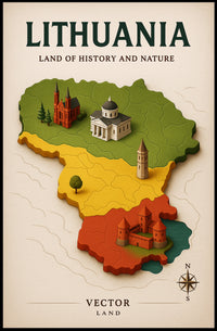 Lithuania Land of History and Nature Poster PosterGoat