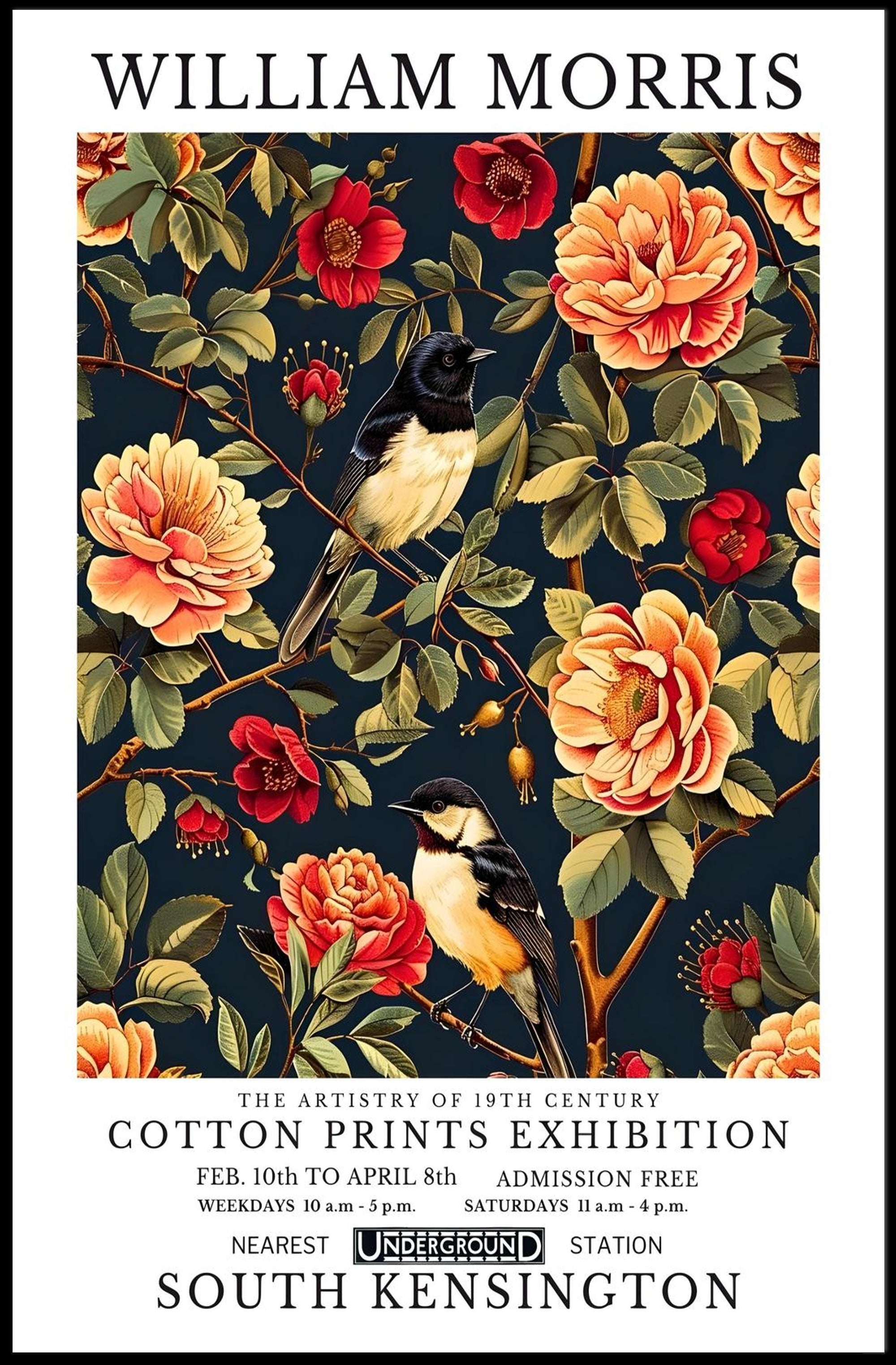 William Morris Cotton Prints Cultural Heritage Poster
