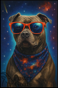 Stylish Cosmic Pup Space or Astronomy Poster