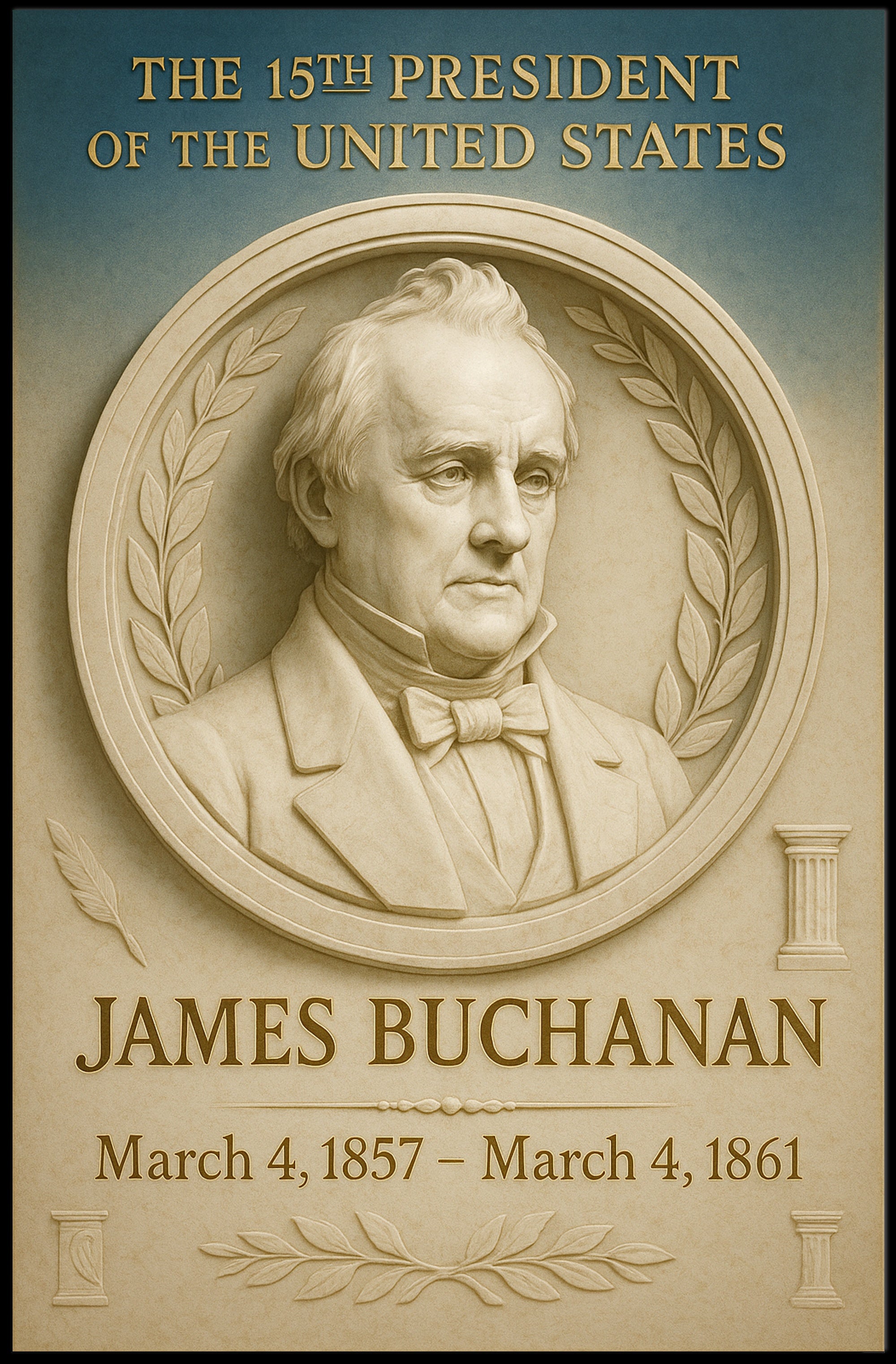 James Buchanan Presidential Poster