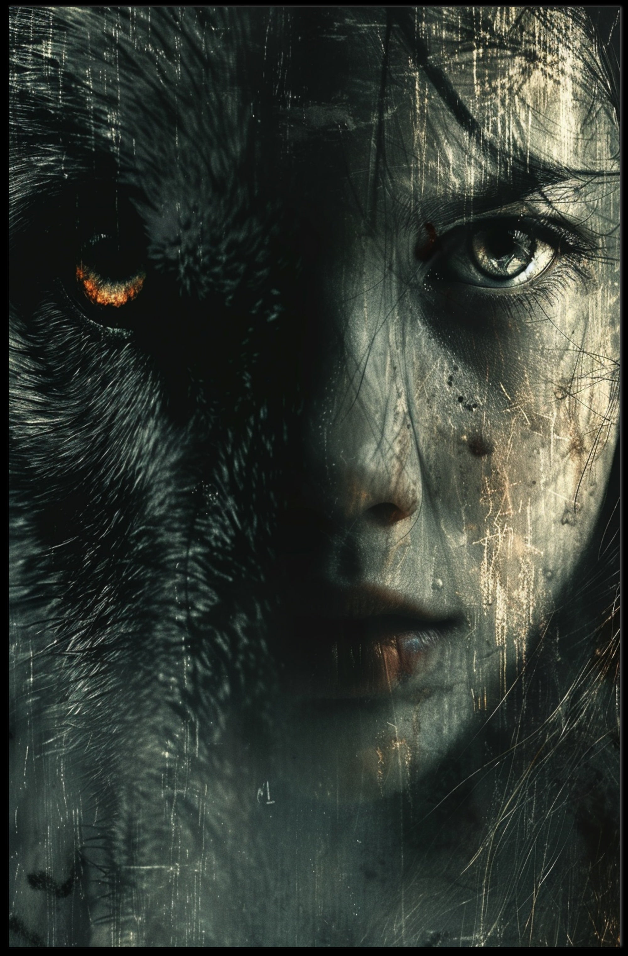 Surreal Mountain Landscape Poster: Ethereal Sunrise Colors PosterGoat