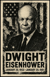 Eisenhower Vintage Patriotism US Flag Collector Poster