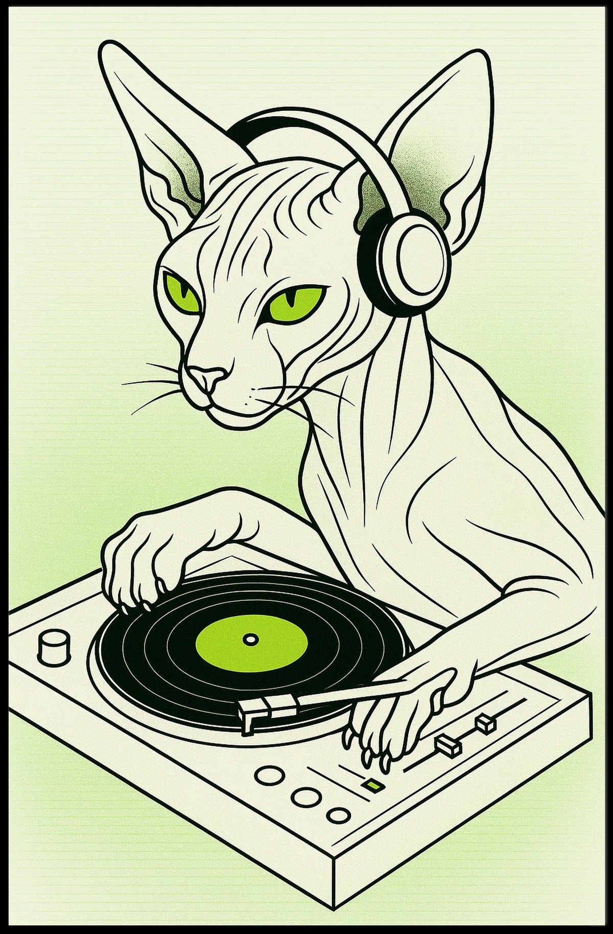 Dj Cat Vibes Poster