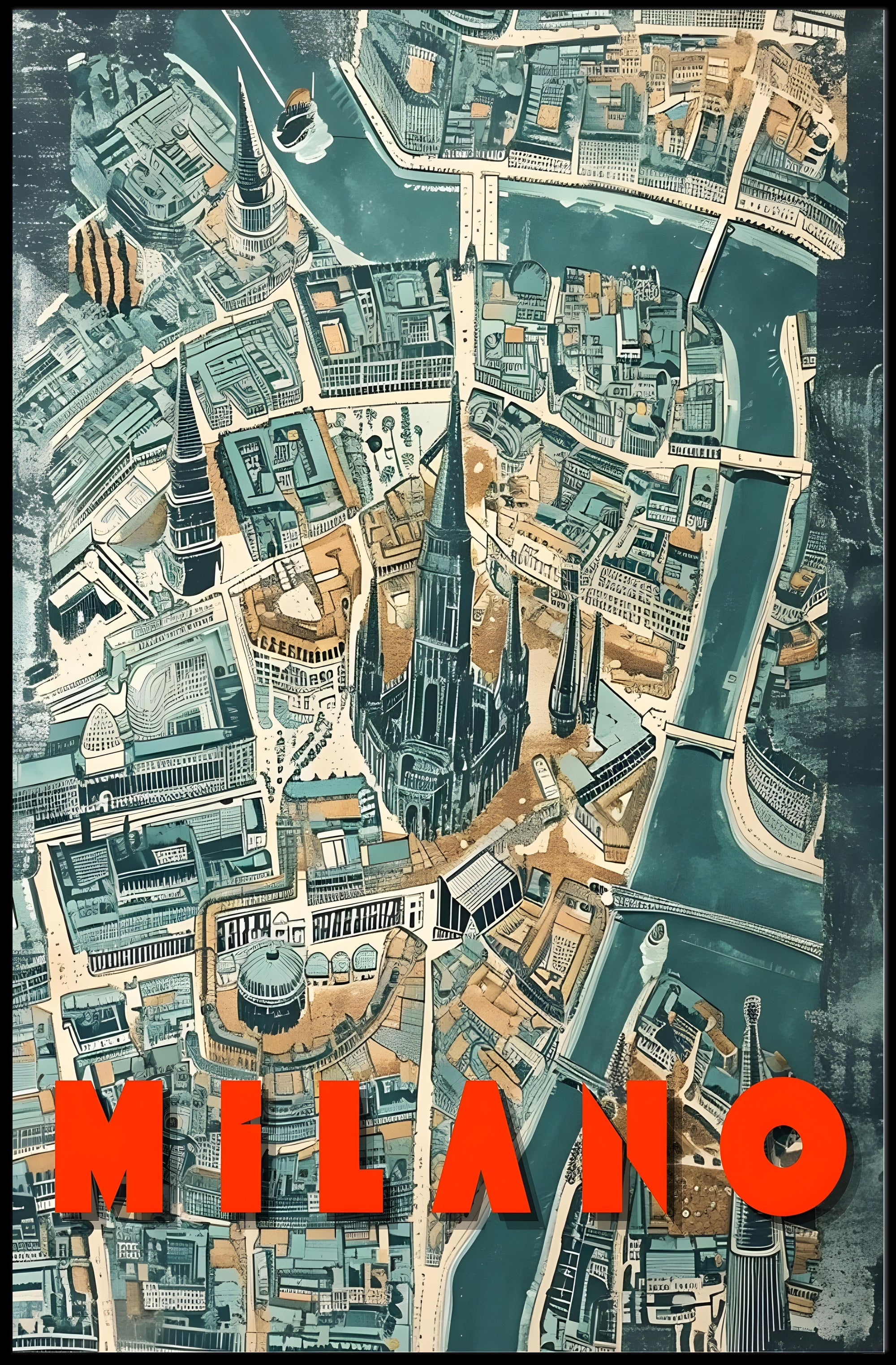 Milano Cityscape Poster