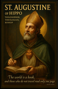 St. Augustine Reflective Wisdom Inspirational Motivational or Quote Poster PosterGoat