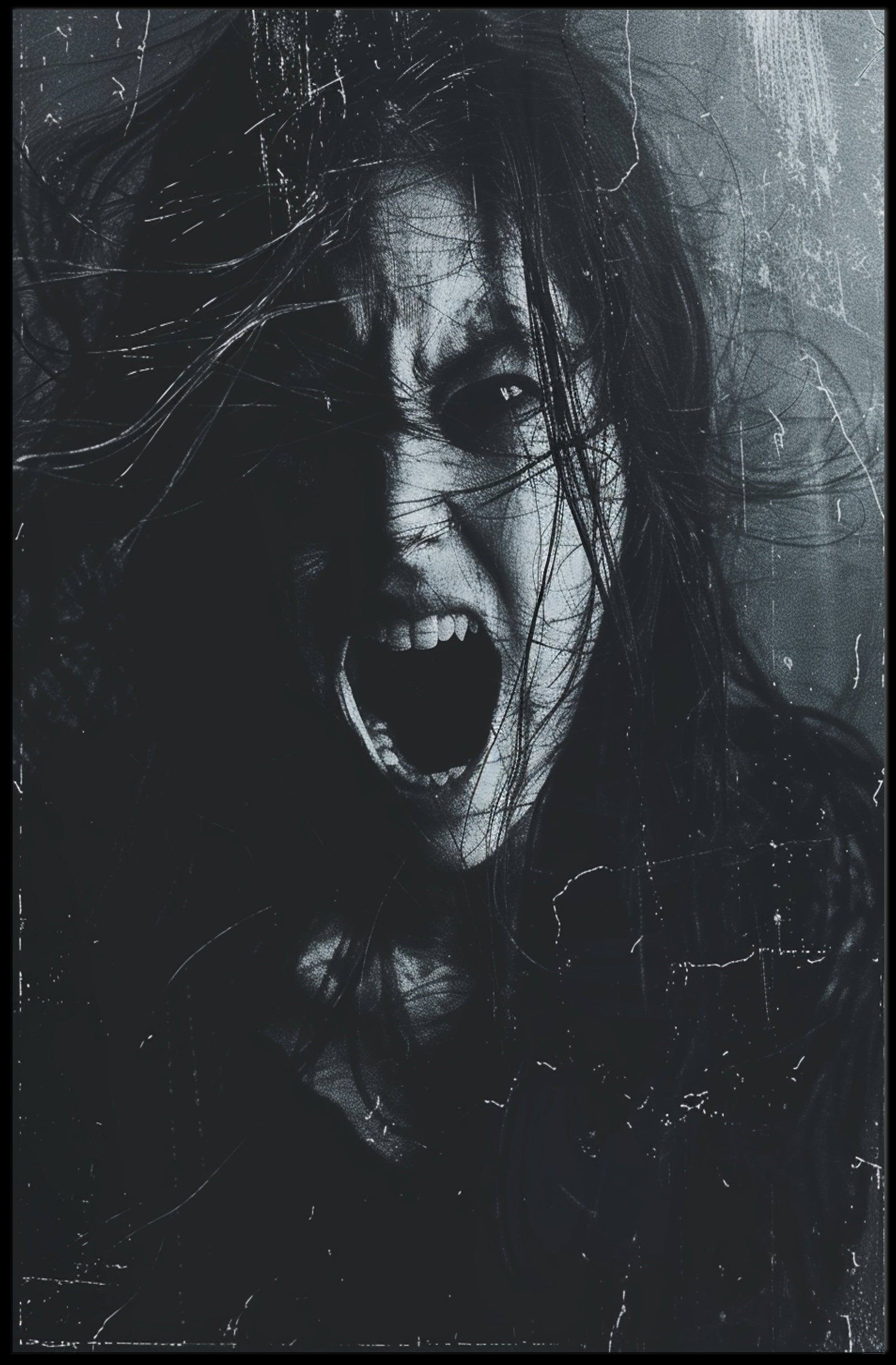 Scream in the Shadows Art Print Poster Decor PosterGoat