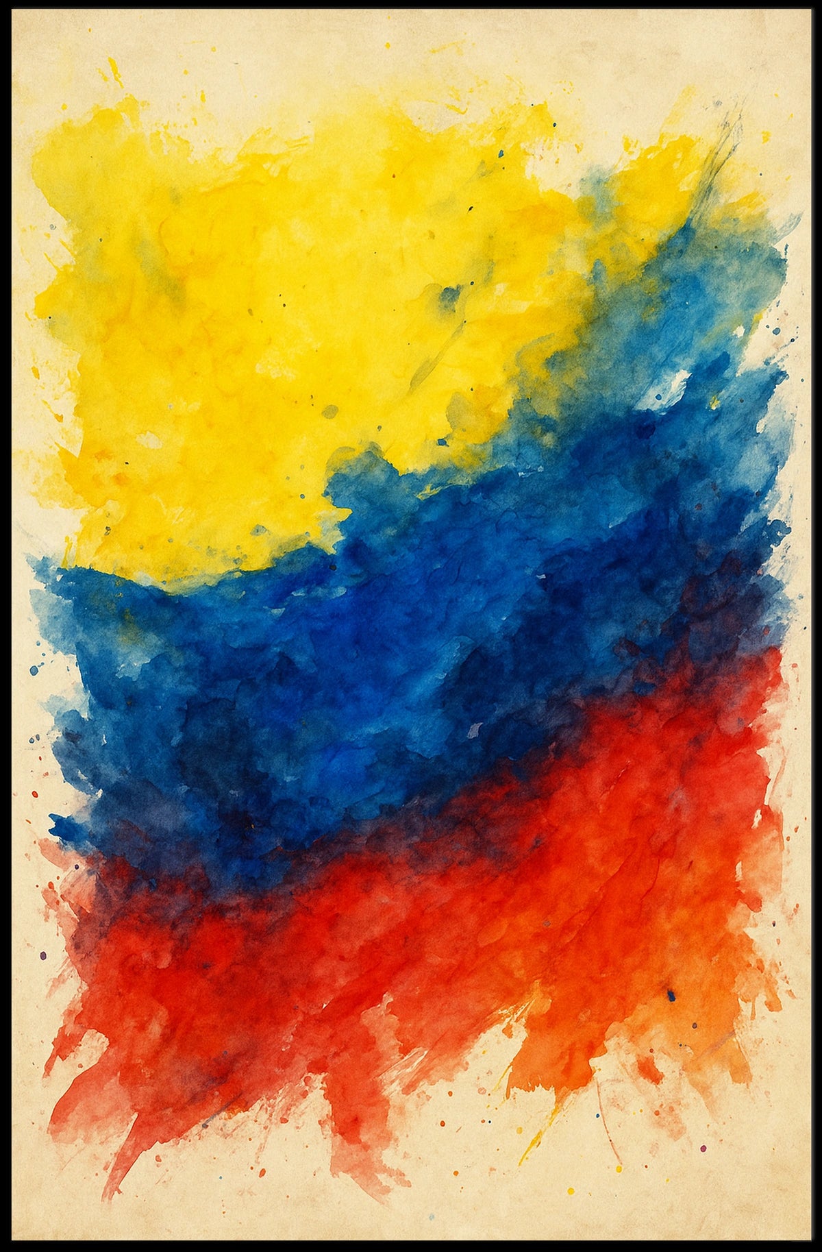 Vibrant Abstract Colors Abstract Poster