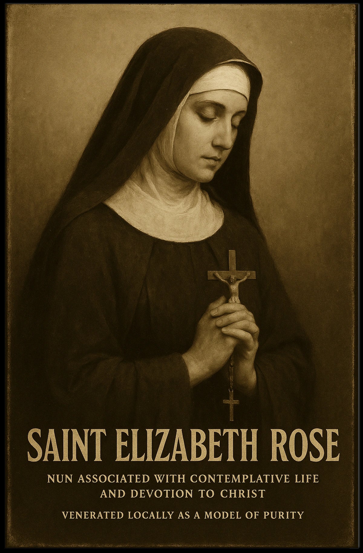 Saint Elizabeth Rose Poster