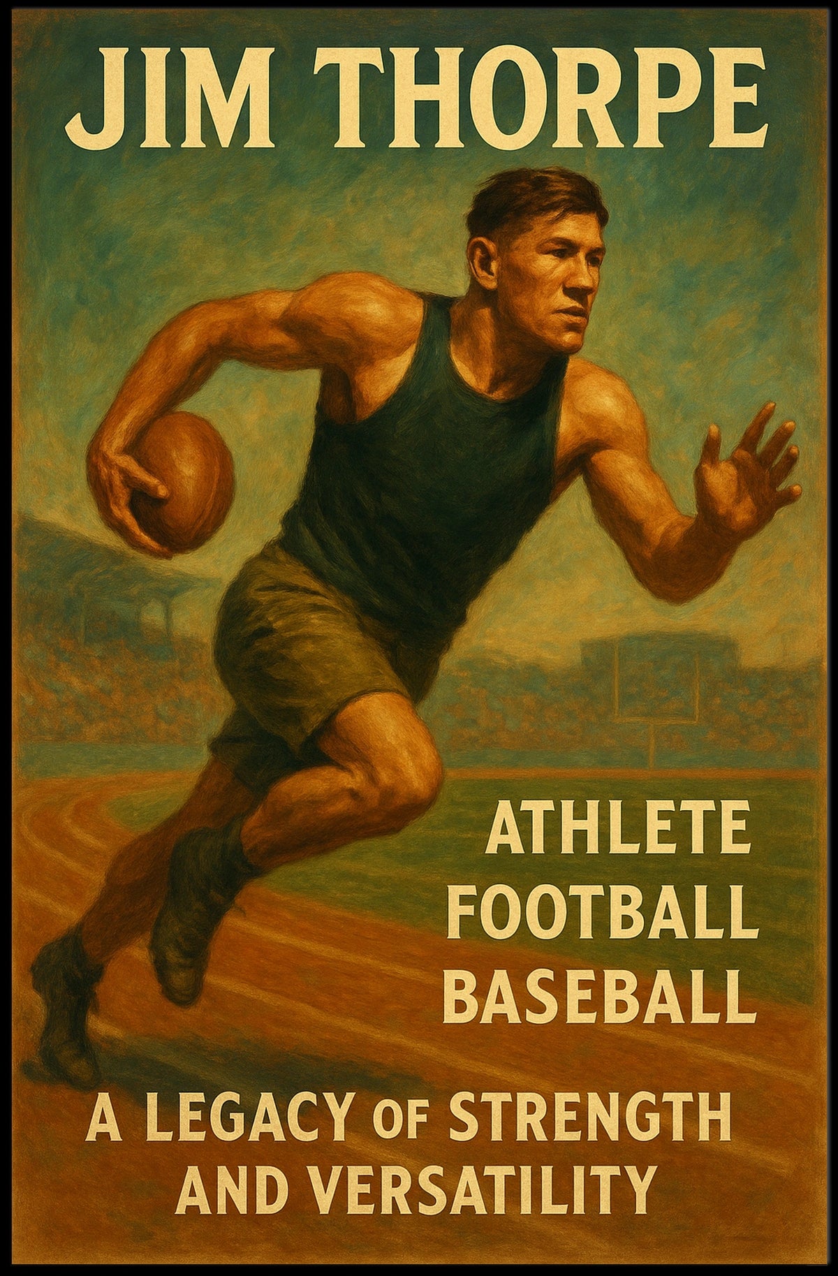 Jim Thorpe Legacy of Strength Poster Wall Art Decor