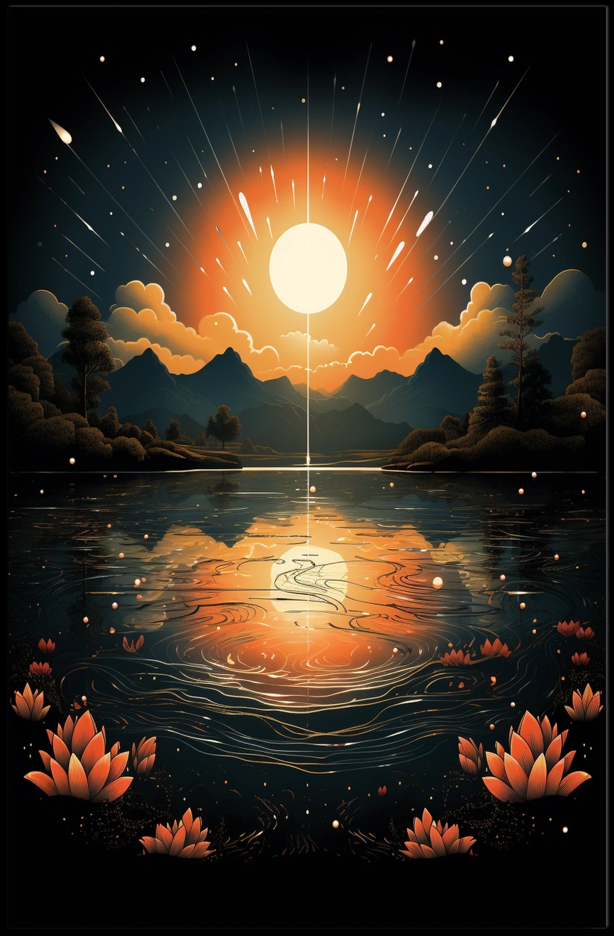 Celestial Reflections Poster