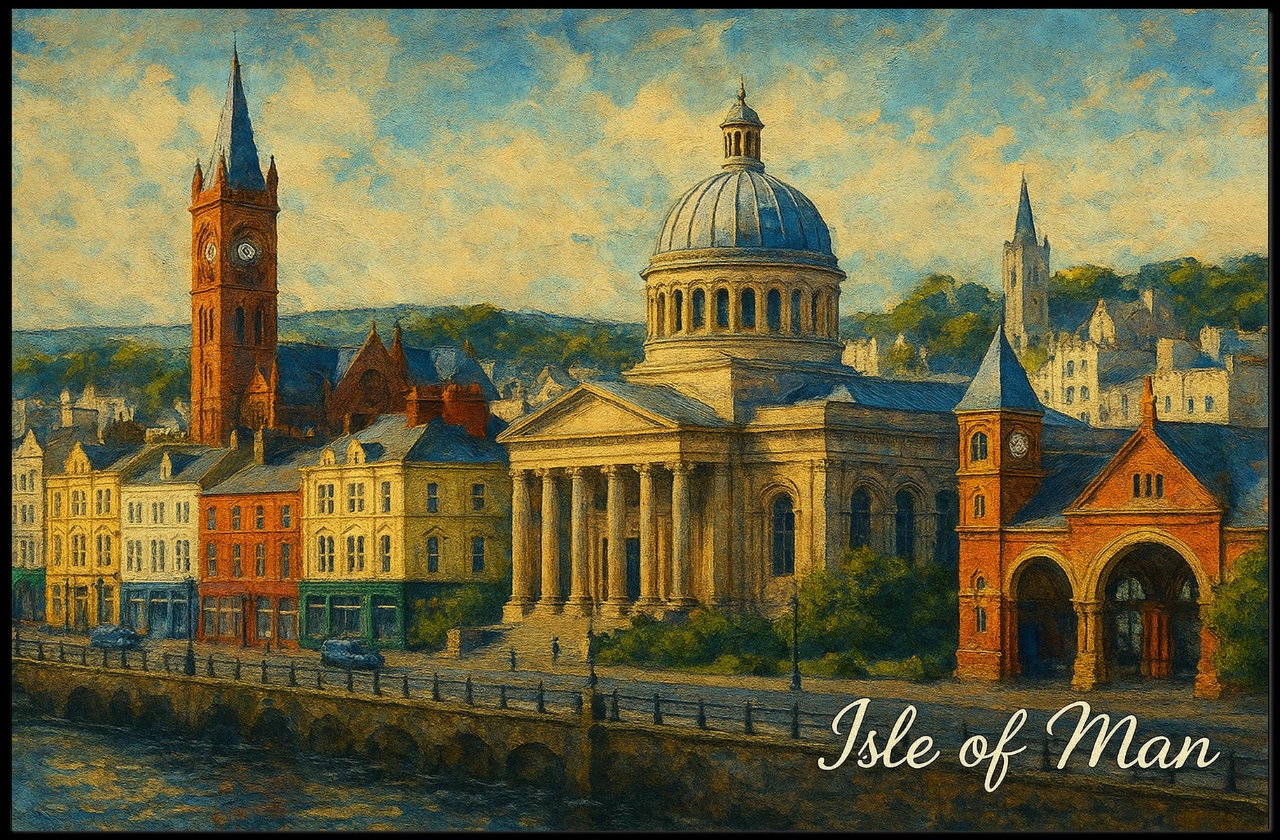 Isle of Man Architectural Charm Poster