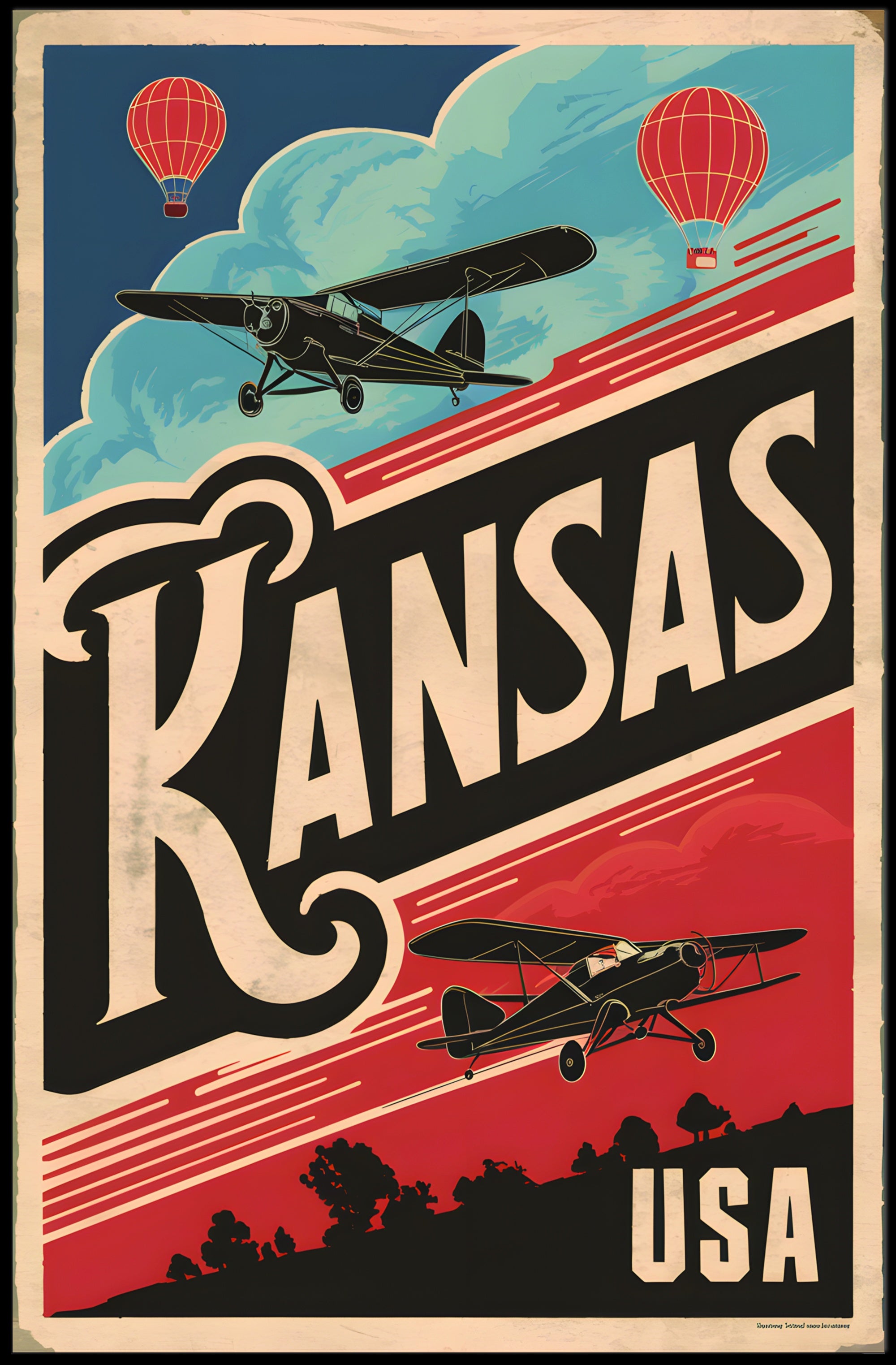 Vintage Kansas Travel Poster