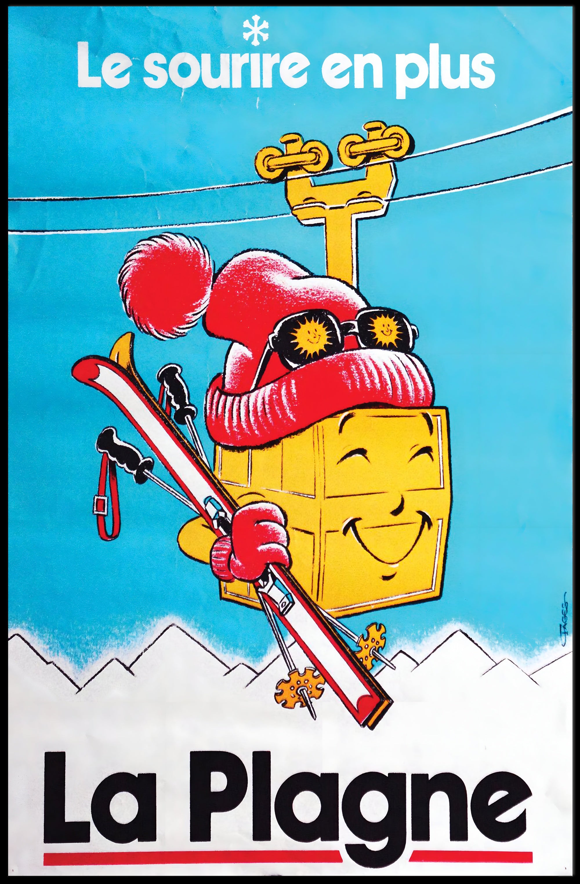 La Plagne Winter Fun Poster PosterGoat