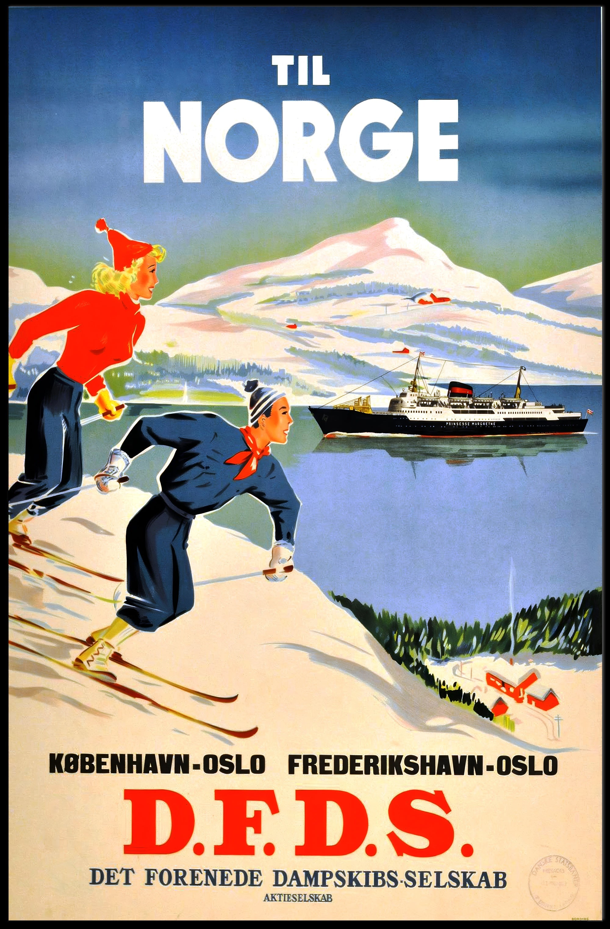Travel to Norway with D.F.D.S Poster PosterGoat
