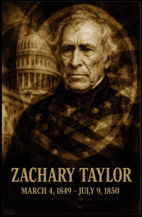 Zachary Taylor 12th President of the United States Double Exposure Poster